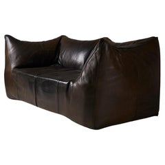Retro Leather Sofa "Bambole" by Mario Bellini