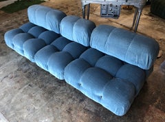 Mario Bellini Light Blue Original Fabric 'Camaleonda' Modular Sofa