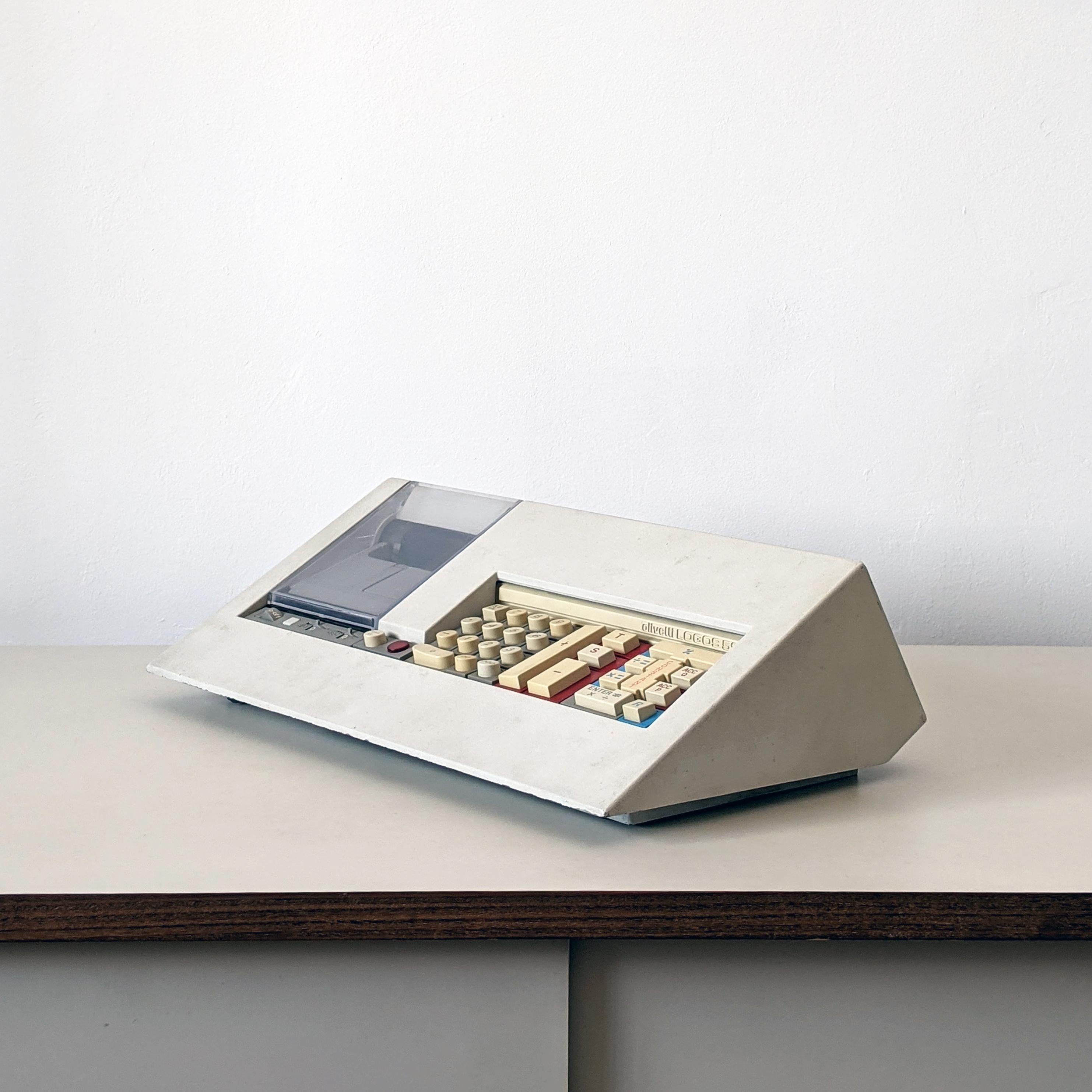 Mario Bellini (designer), Italy
Olivetti (manufacturer), Italy
LOGOS 50/60 (59) Electronic Printing Calculator, designed 1972

Die-cast aluminium casing and ABS plastic (and other plastics and metals). Complete with power cable.

Condition: