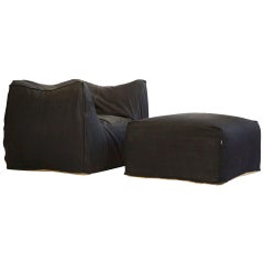 Mario Bellini Lounge Chair and Ottoman