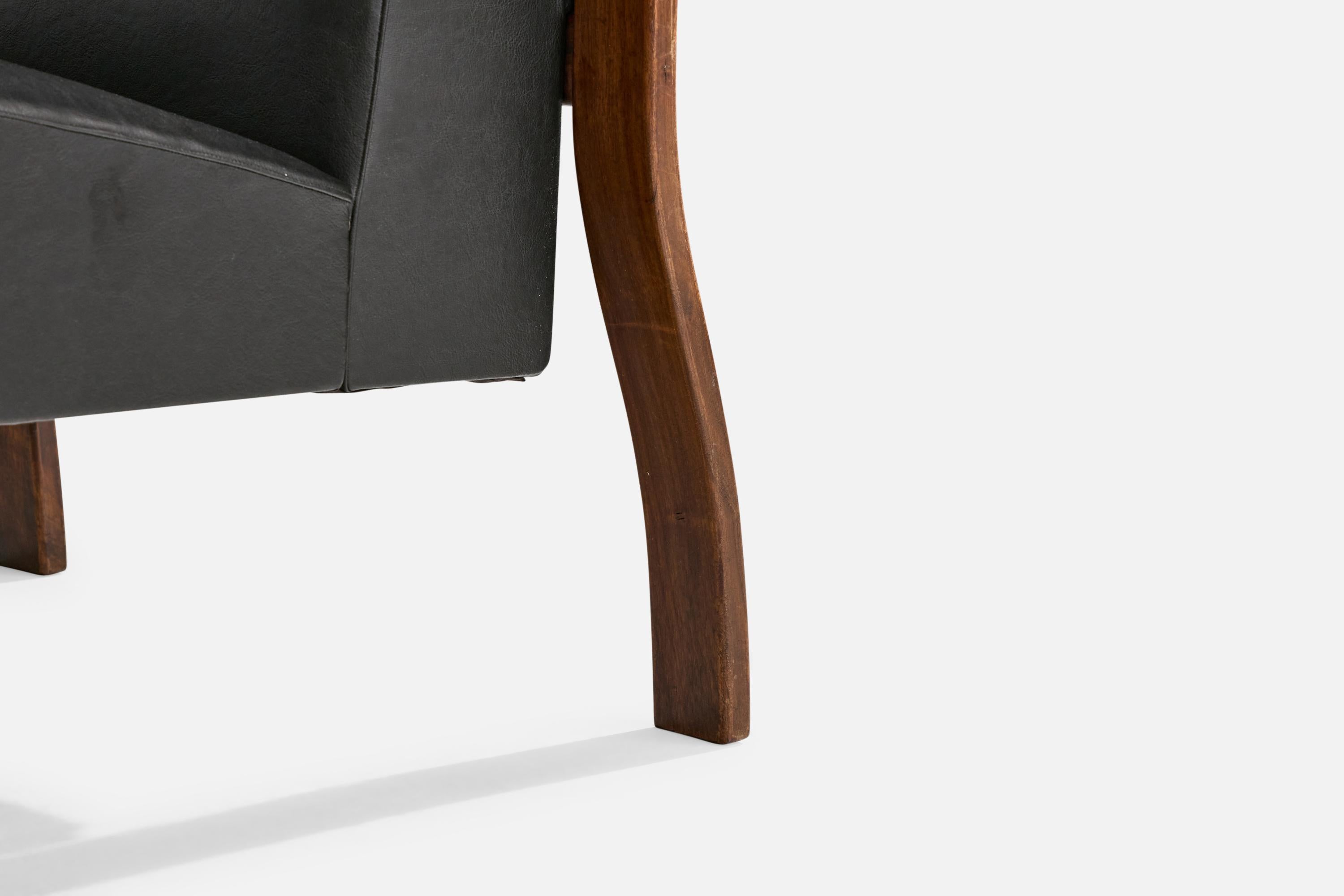 Mario Bellini, Lounge Chairs, Beech, Vinyl, Italy, 1960s For Sale 8