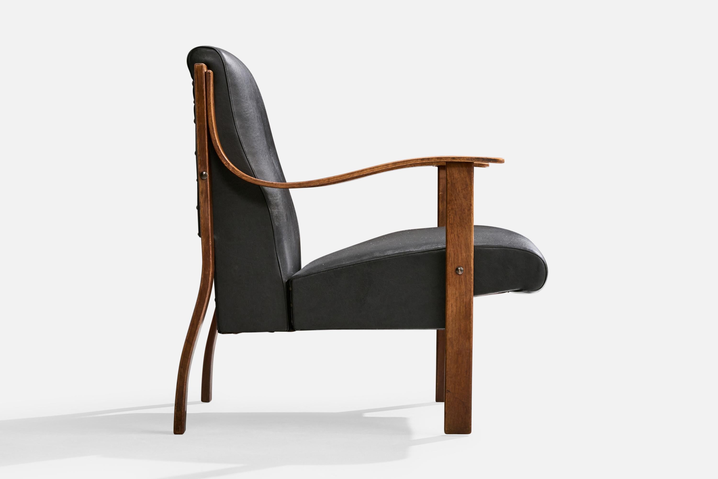 Fabric Mario Bellini, Lounge Chairs, Beech, Vinyl, Italy, 1960s For Sale