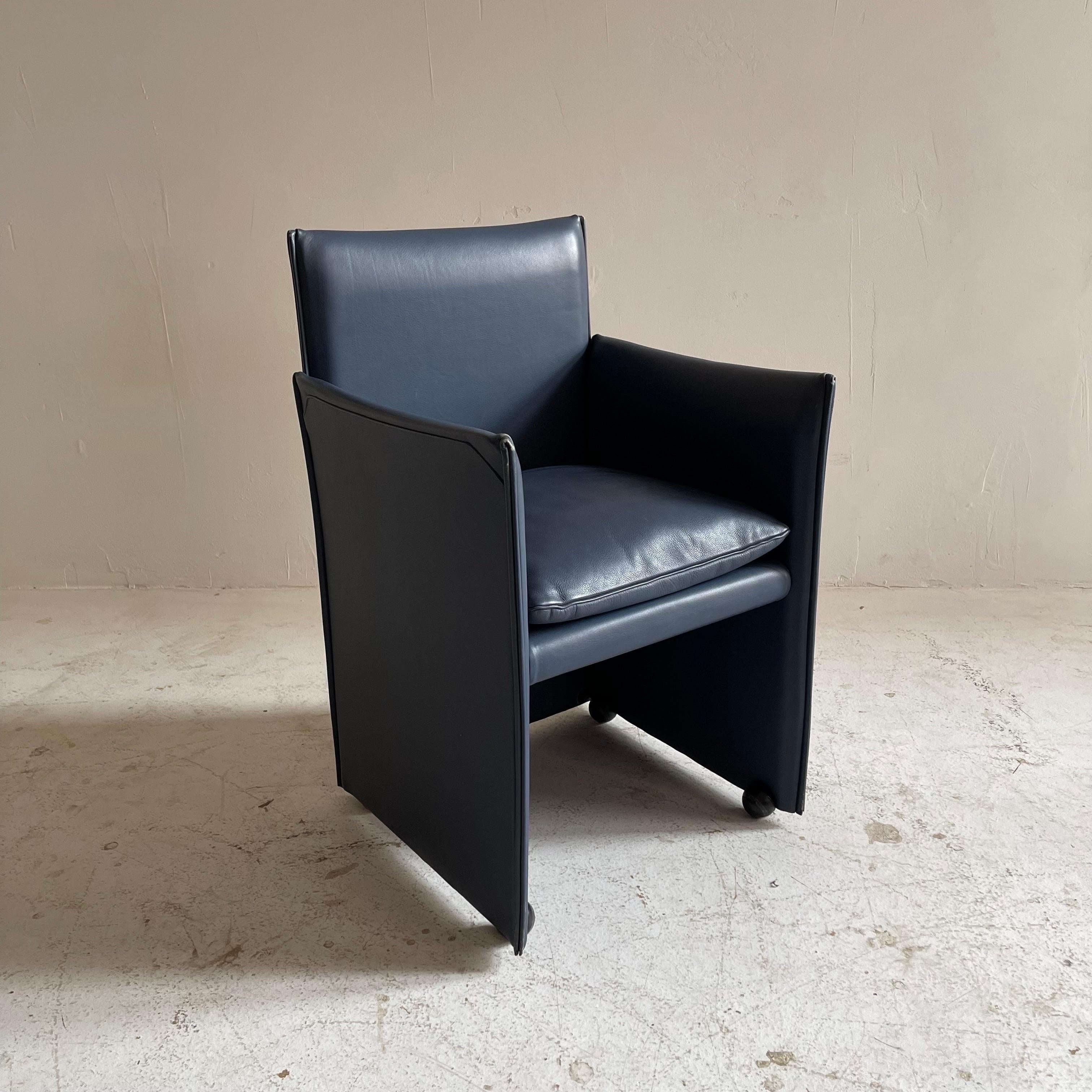 Leather Mario Bellini Model '401 Break' Armchair by Cassina 1970s, Set of 9