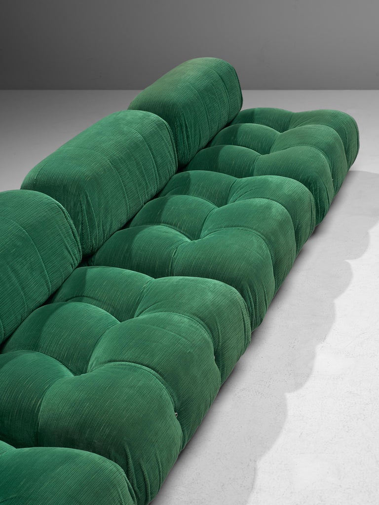 Italian Mario Bellini Modular 'Camaleonda' Sofa in Green Fabric For Sale