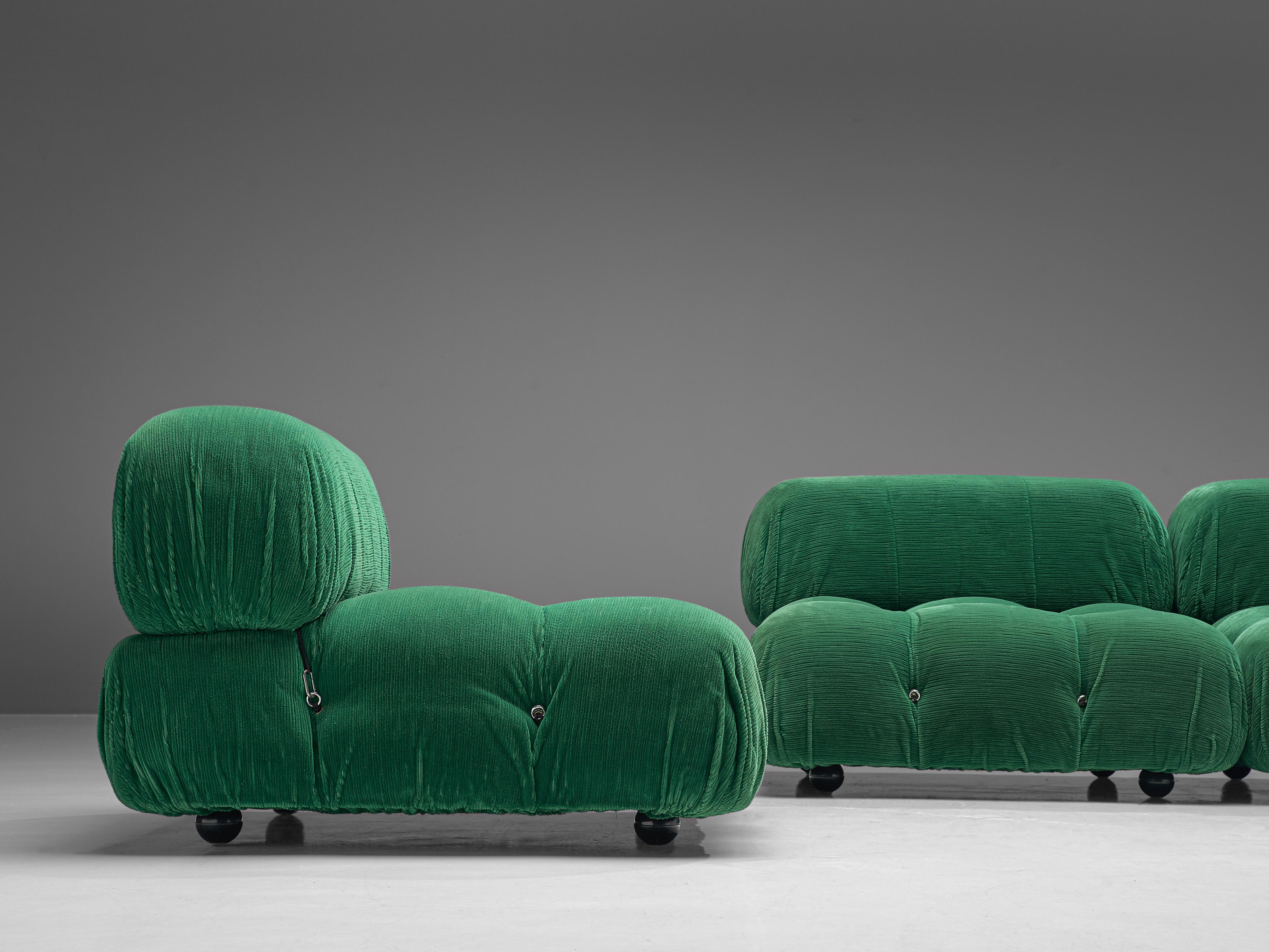 Mario Bellini Modular 'Camaleonda' Sofa in Green Fabric In Good Condition In Waalwijk, NL