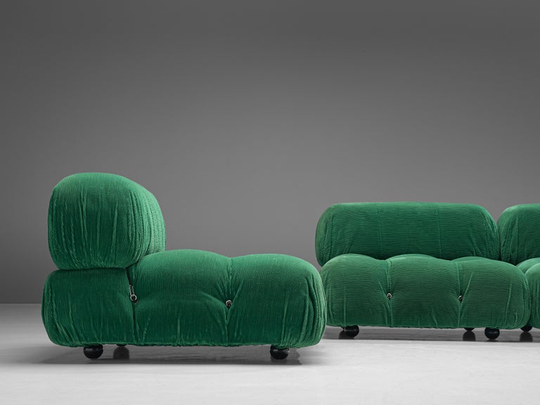Mario Bellini Modular 'Camaleonda' Sofa in Green Fabric For Sale 2
