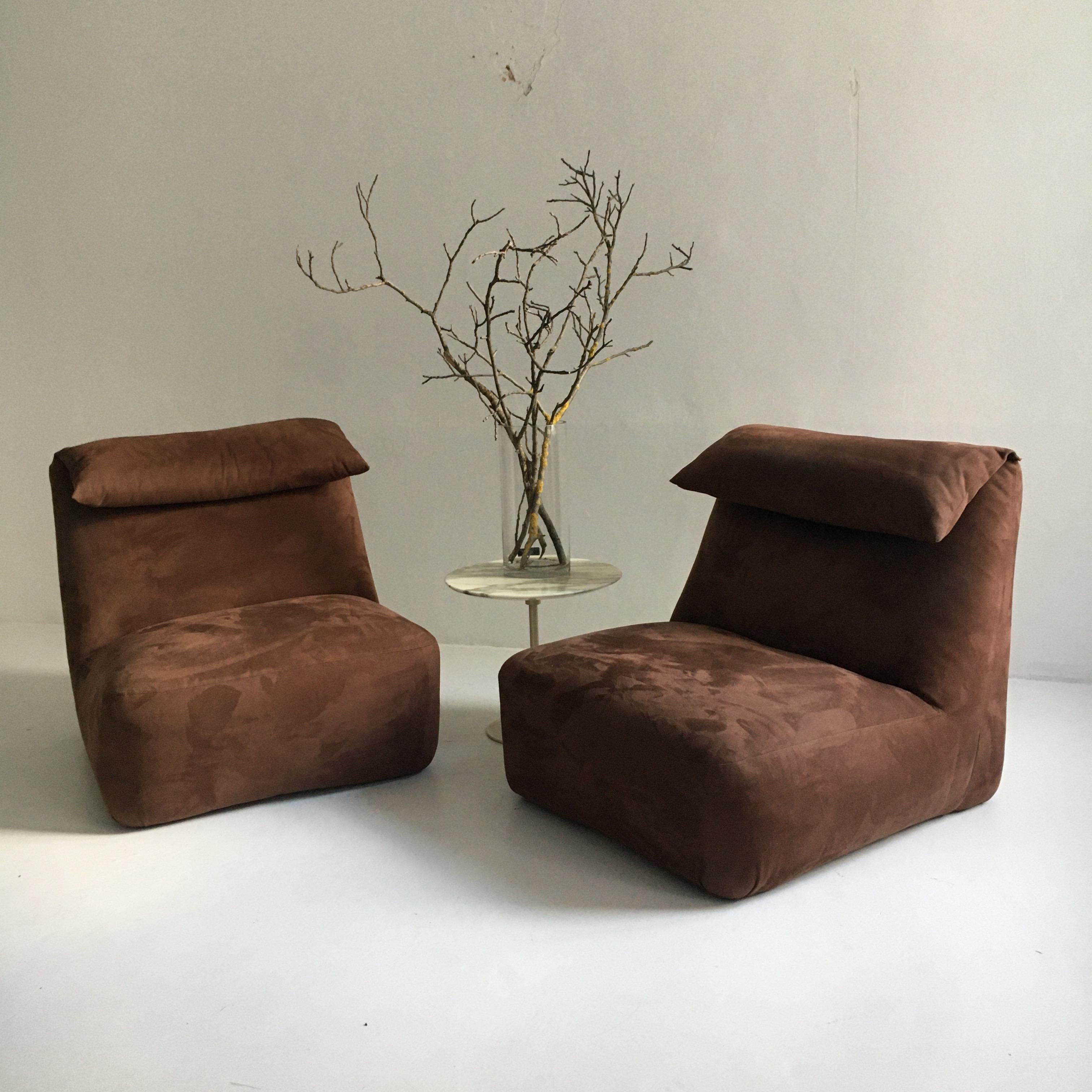 Mario Bellini Pair of 'Le Bambole' Lounge Chairs, Italy, 1970s For Sale 3