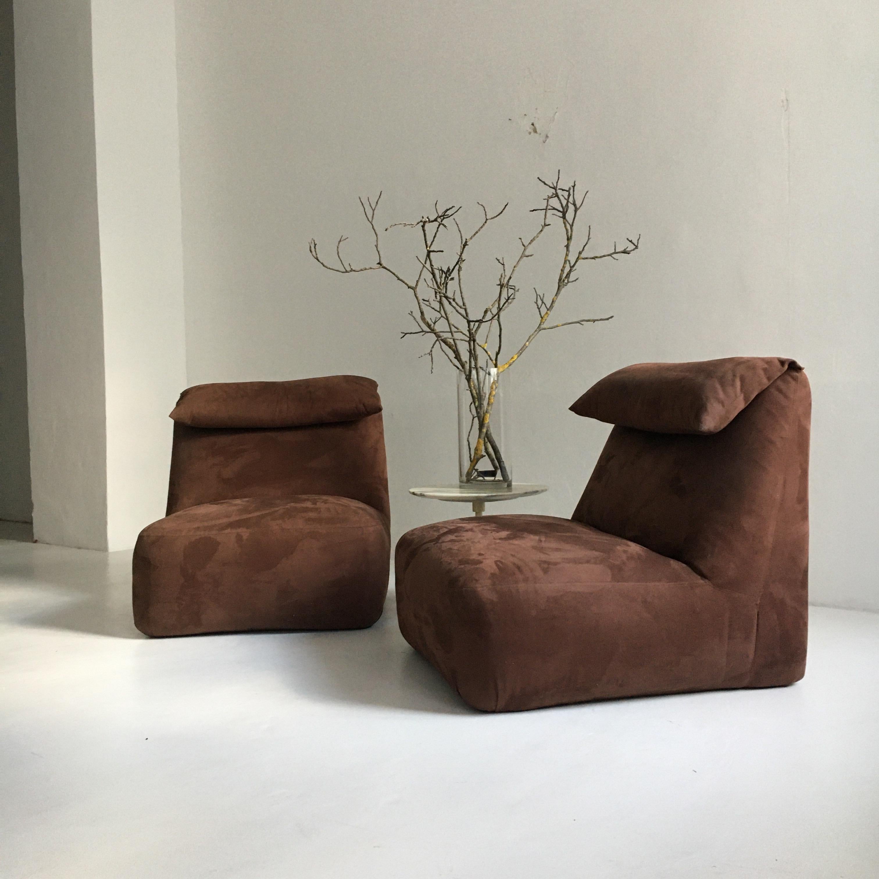 Mario Bellini Pair of 'Le Bambole' Lounge Chairs, Italy, 1970s For Sale 4