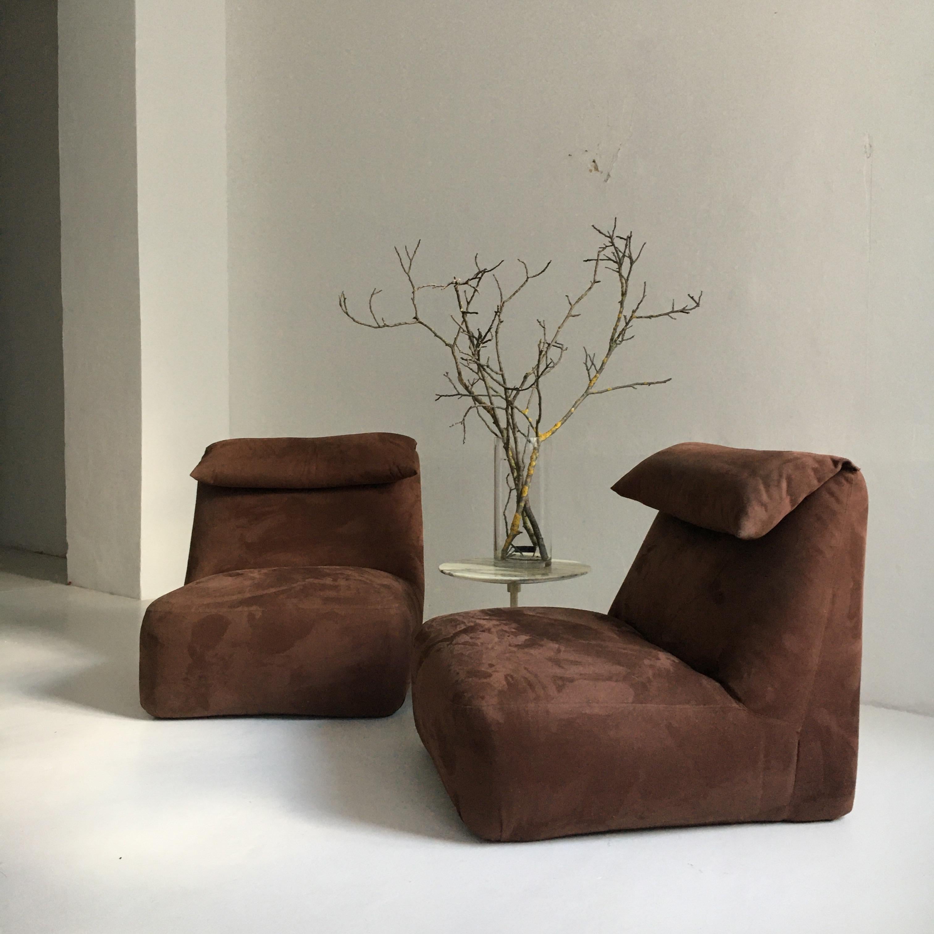 Mario Bellini Pair of 'Le Bambole' Lounge Chairs, Italy, 1970s For Sale 5