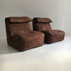 Mario Bellini Pair of 'Le Bambole' Lounge Chairs, Italy, 1970s