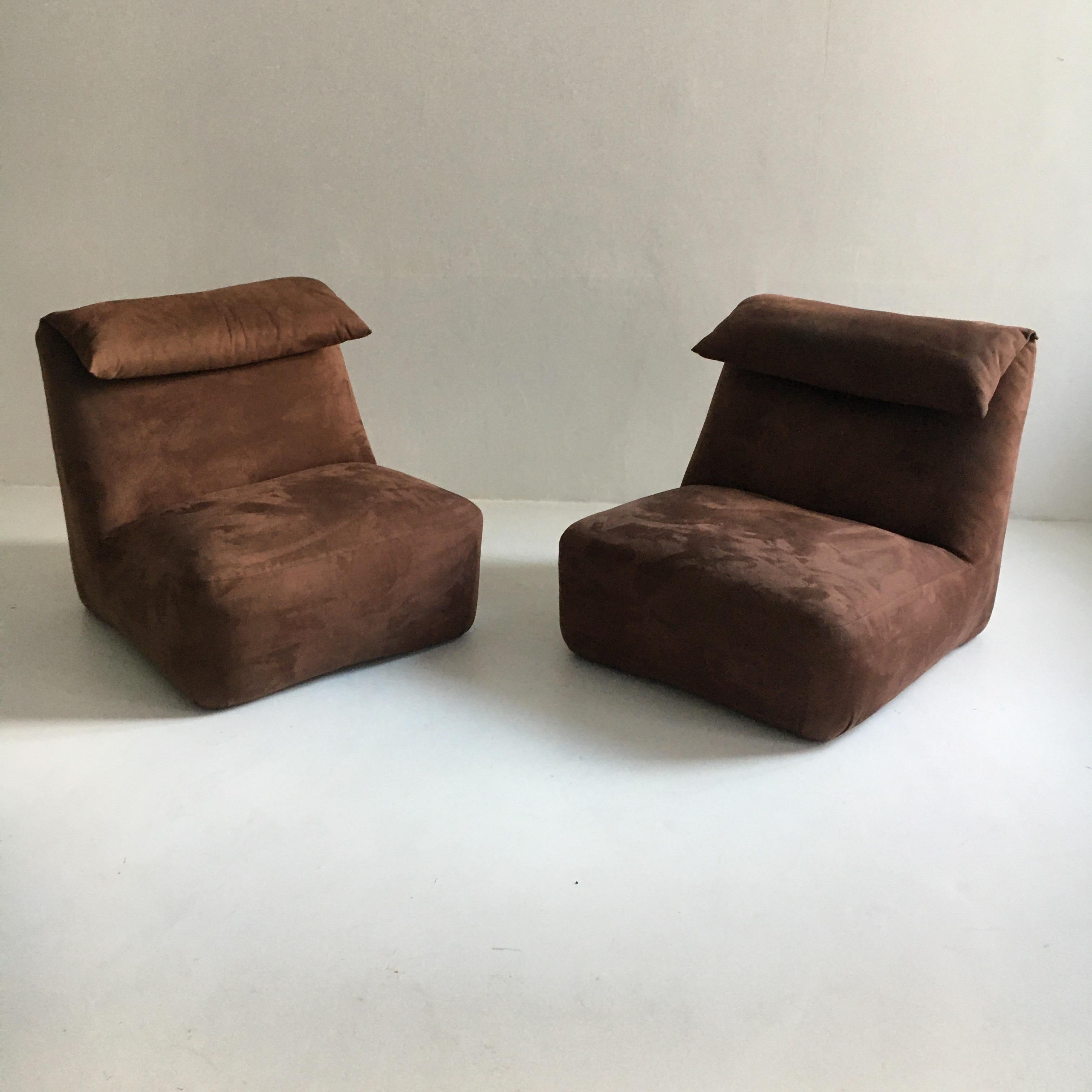 Mario Bellini Pair of 'Le Bambole' Lounge Chairs, Italy, 1970s For Sale 1