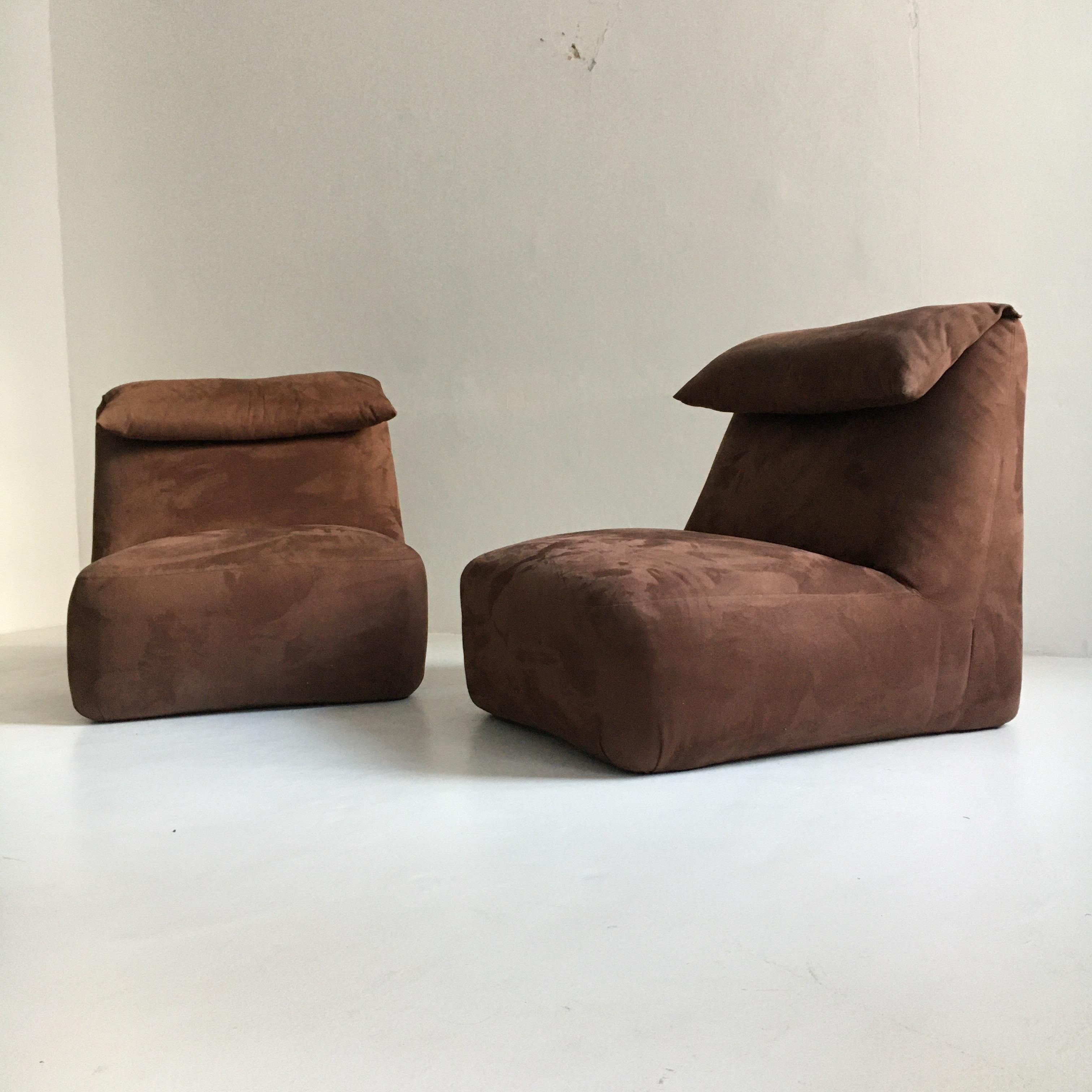 Mario Bellini Pair of 'Le Bambole' Lounge Chairs, Italy, 1970s For Sale 2