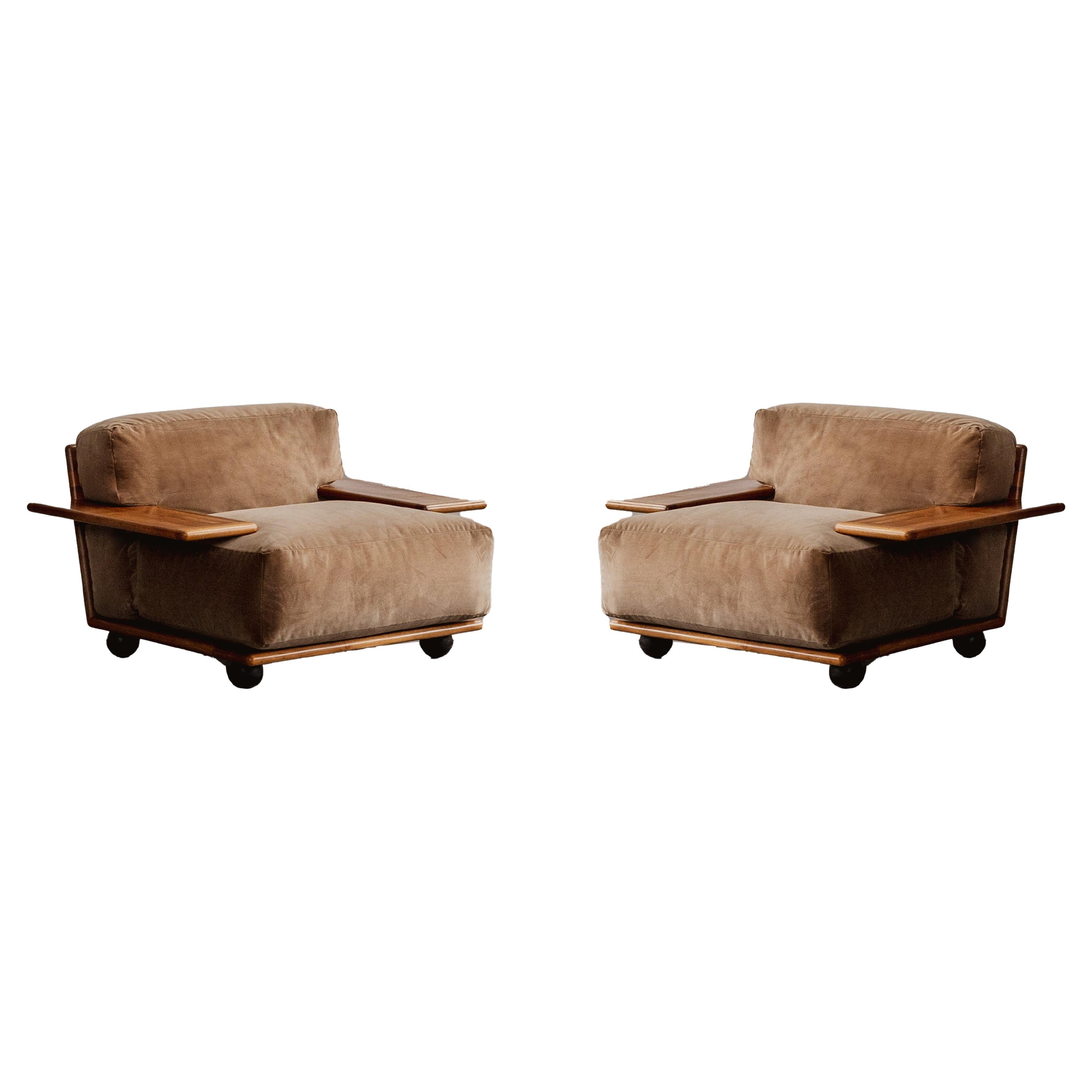 Mario Bellini "Pianura" Armchairs for Cassina, 1971, set of 2 For Sale