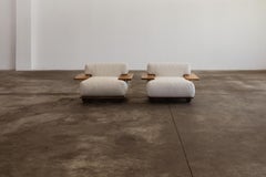 Mario Bellini "Pianura" Sessel für Cassina, Weiß, 1972, 2 Stück