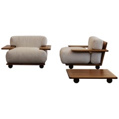 Ensemble de salon "Pianura" de Mario Bellini pour Cassina, blanc, 1972, lot de 3