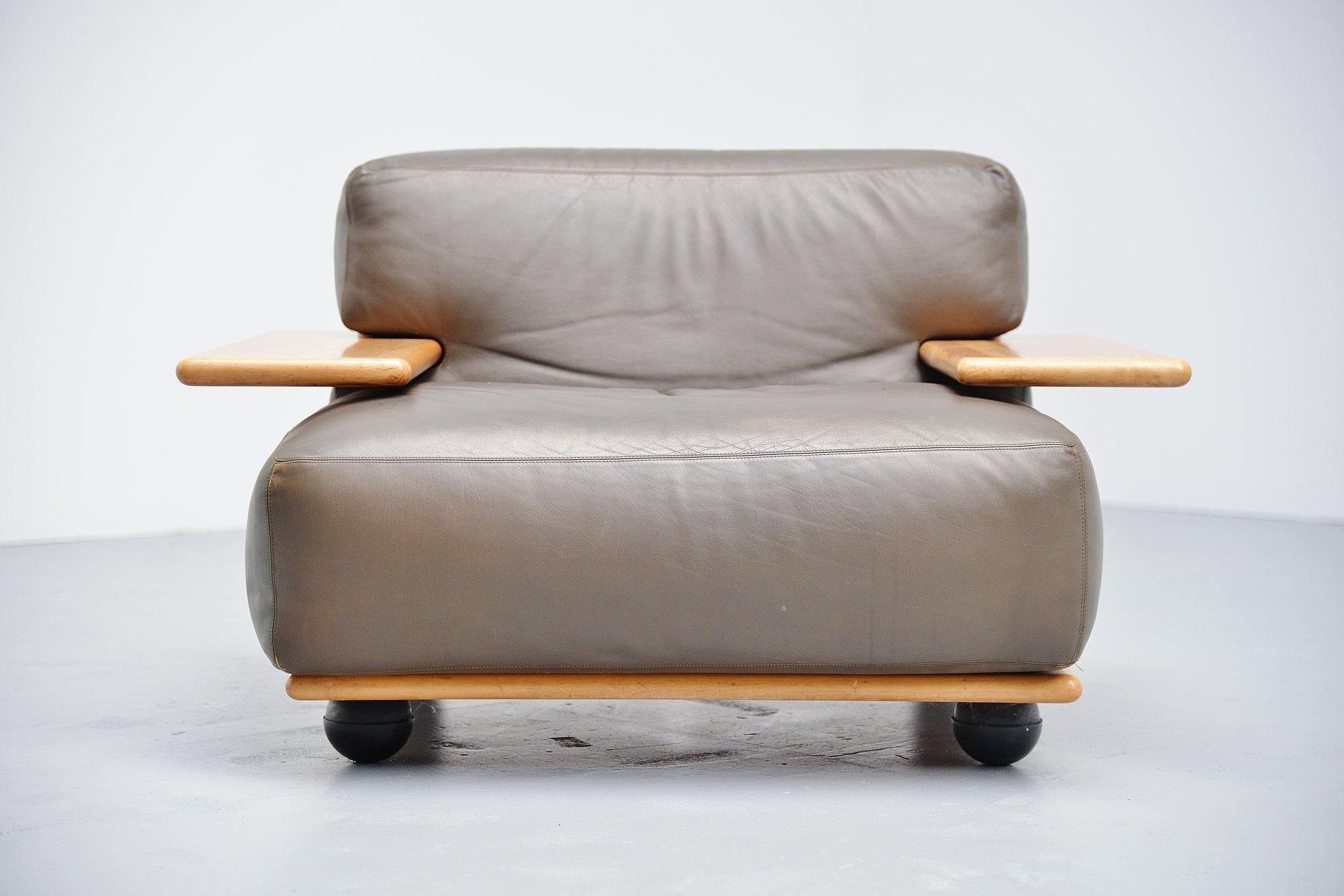Mid-Century Modern Mario Bellini Pianura Lounge Chair Cassina, Italy, 1971