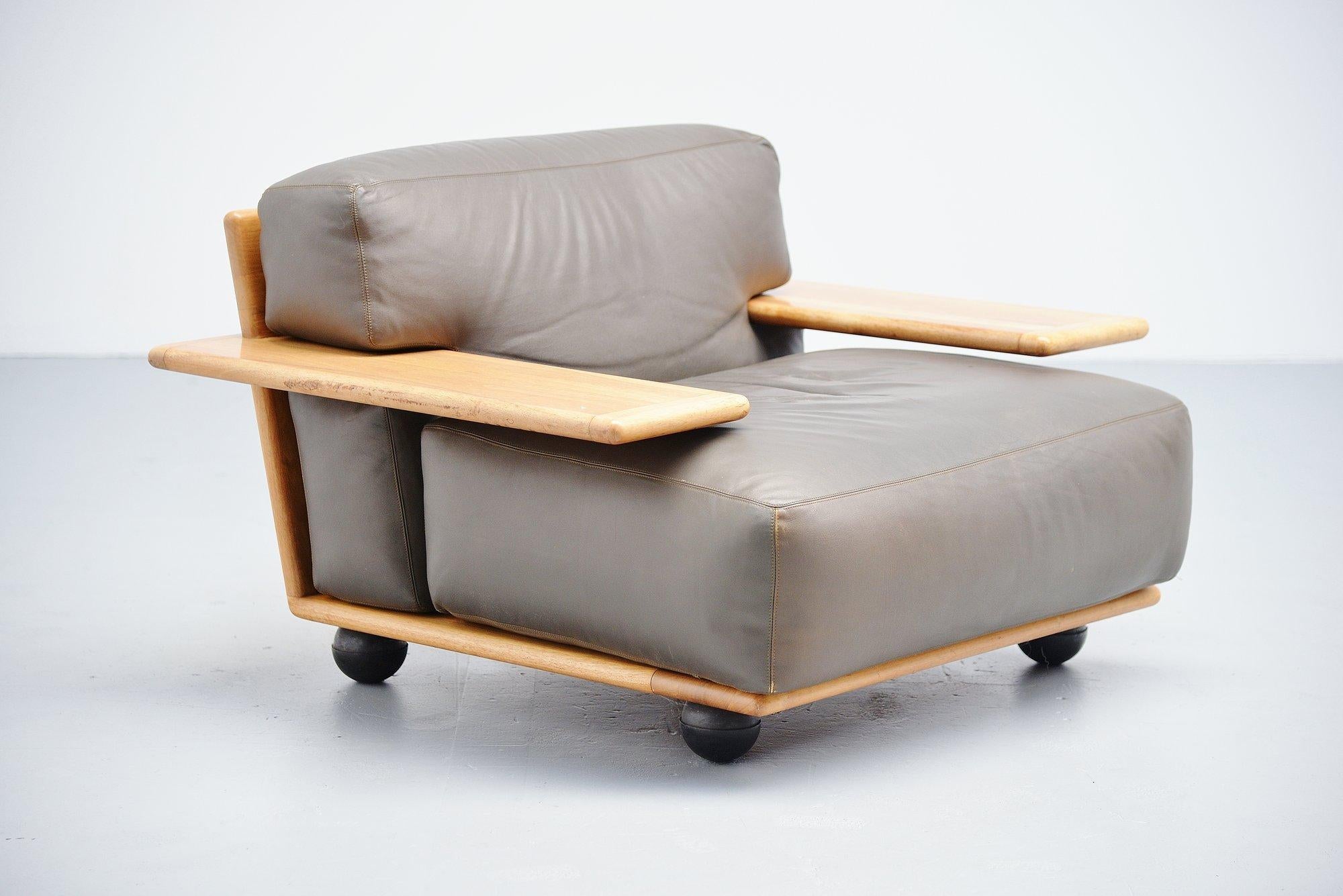 Italian Mario Bellini Pianura Lounge Chair Cassina, Italy, 1971