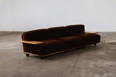 Mario Bellini "Pianura" Dreisitziges Sofa für Cassina, Braun, 1972