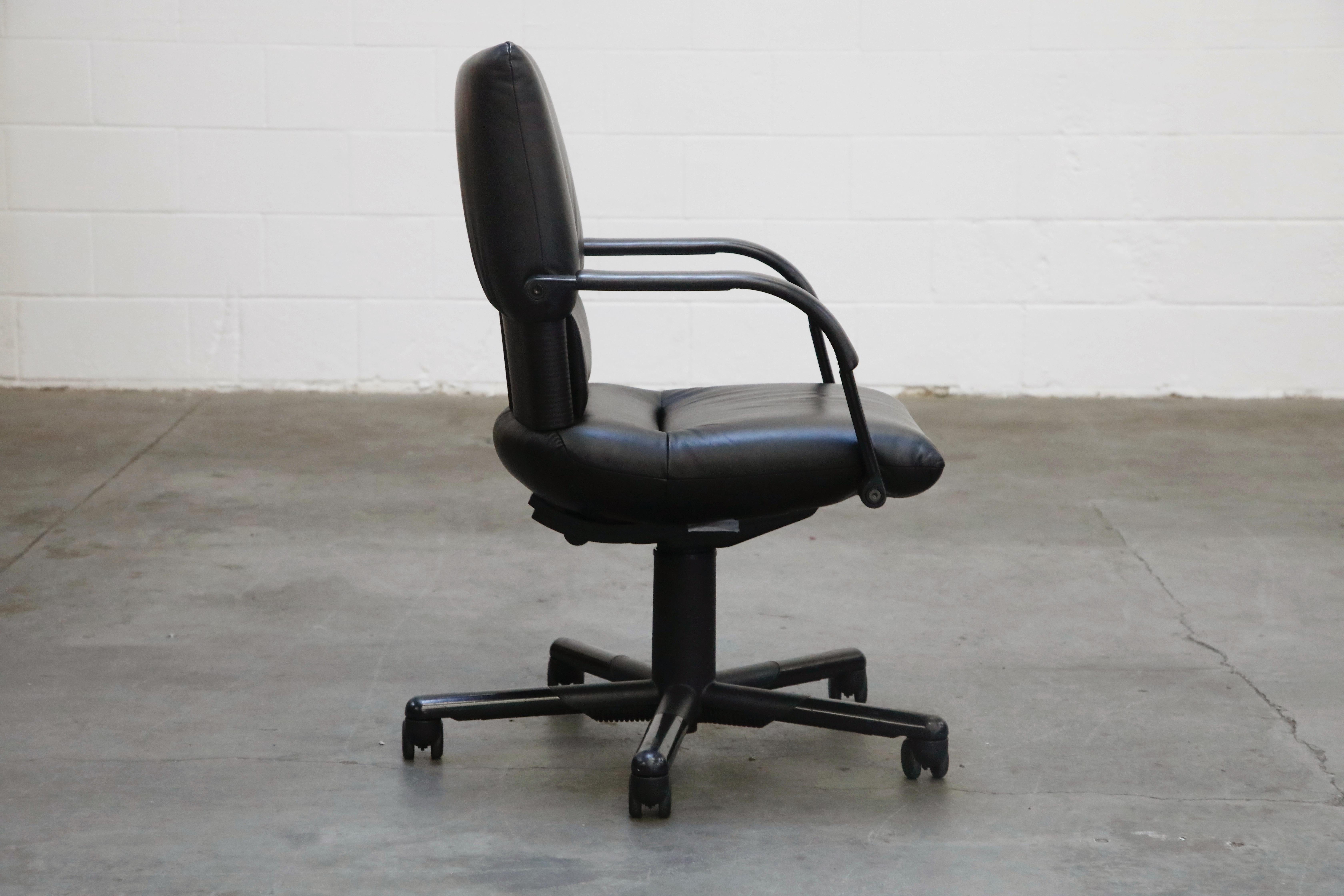 Swiss Mario Bellini Post-Modern Executive Desk Chair for Vitra, Signed and Dated 1992 For Sale