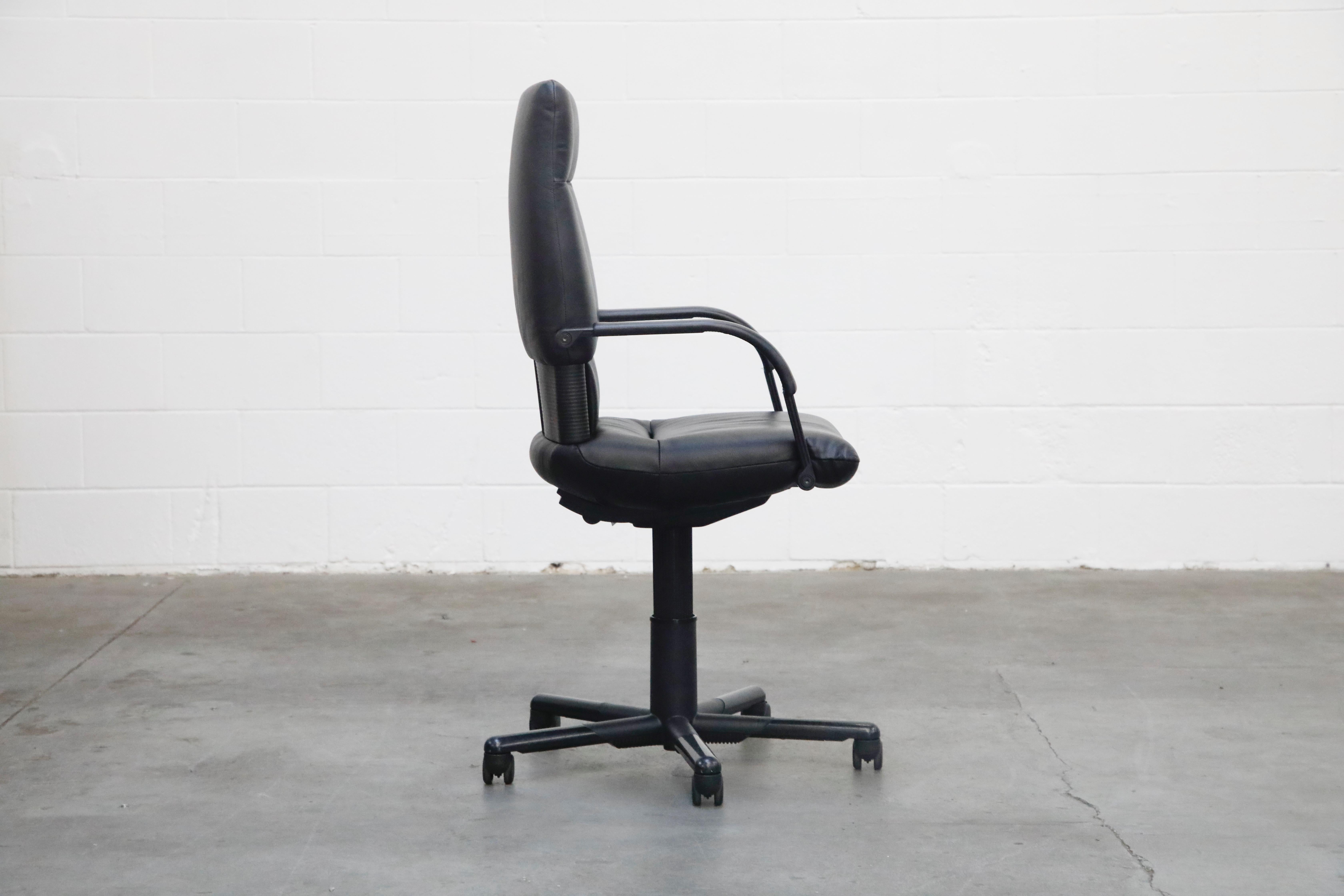 Swiss Mario Bellini Post-Modern Highback Desk Chair for Vitra, Signed and Dated 1993