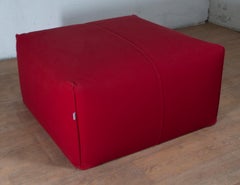 Mario Bellini Pouf Tribambola Red Canvas Lining "Le Bambole" by B&B