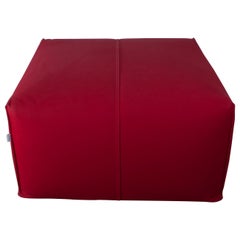 Mario Bellini Pouf Tribambola Red Canvas Lining "Le Bambole" by B&B