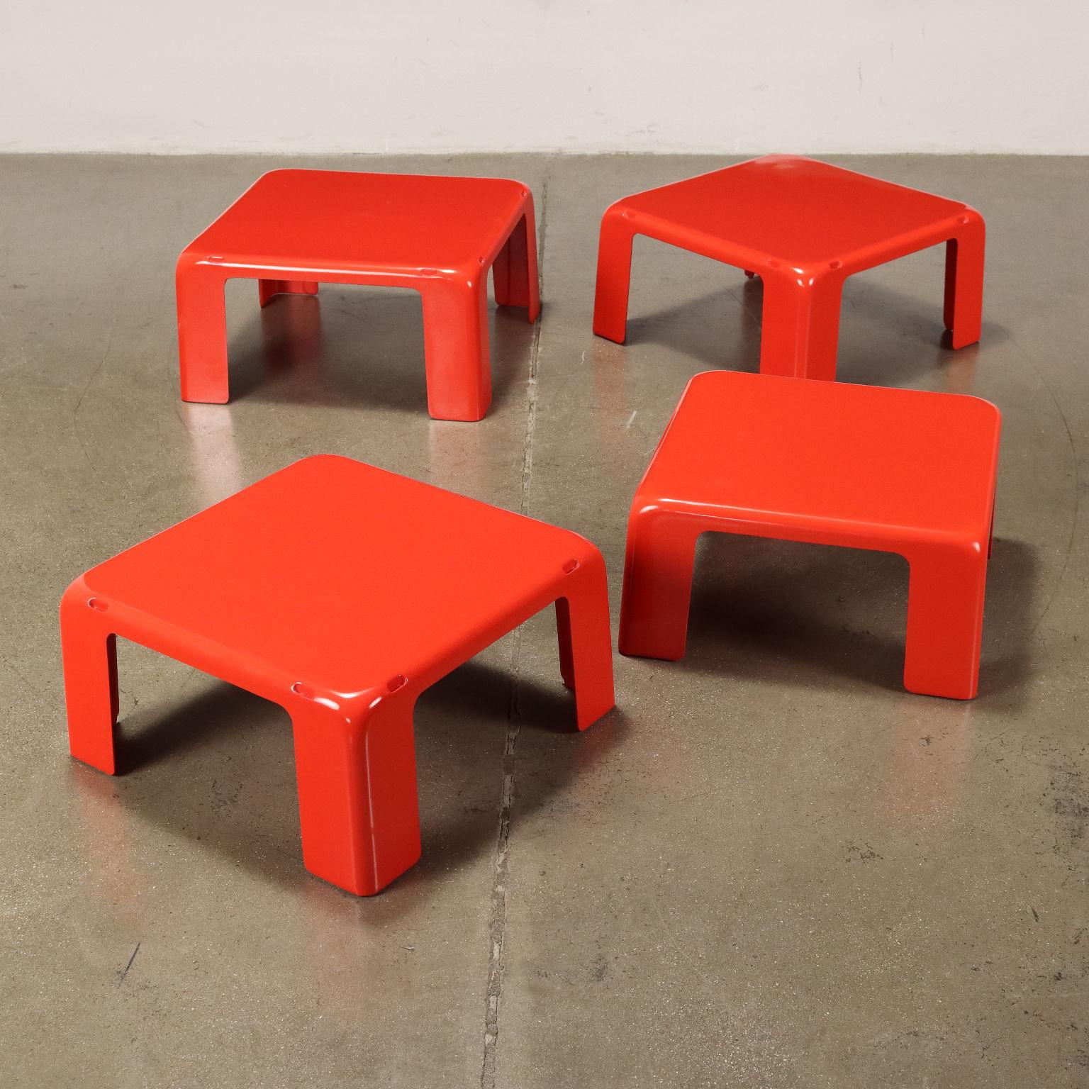 Mid-Century Modern Mario Bellini 'Quattro Gatti' Coffee Tables for C&B Italia, 1960s