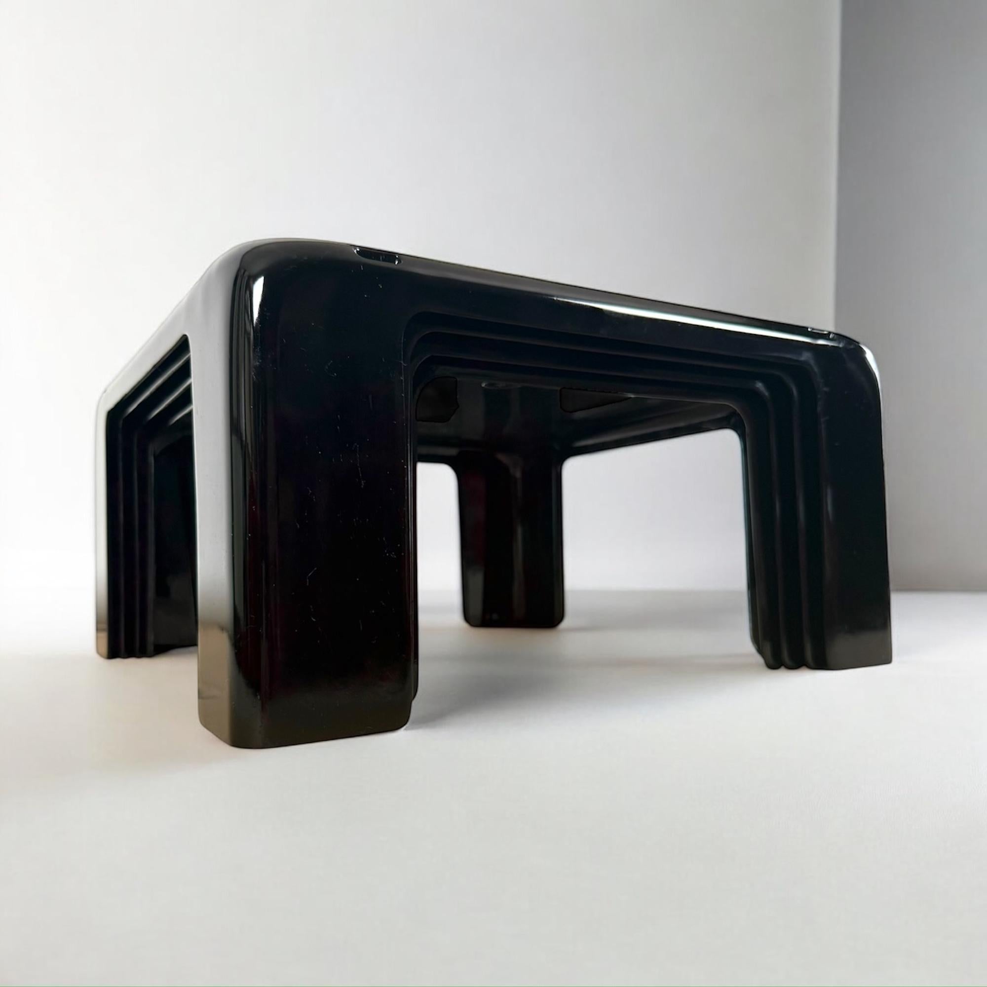 Mario Bellini 'Quattro Gatti' Schachteltische für C&B aus schwarzem Fiberglas, 1960er Jahre im Angebot 7