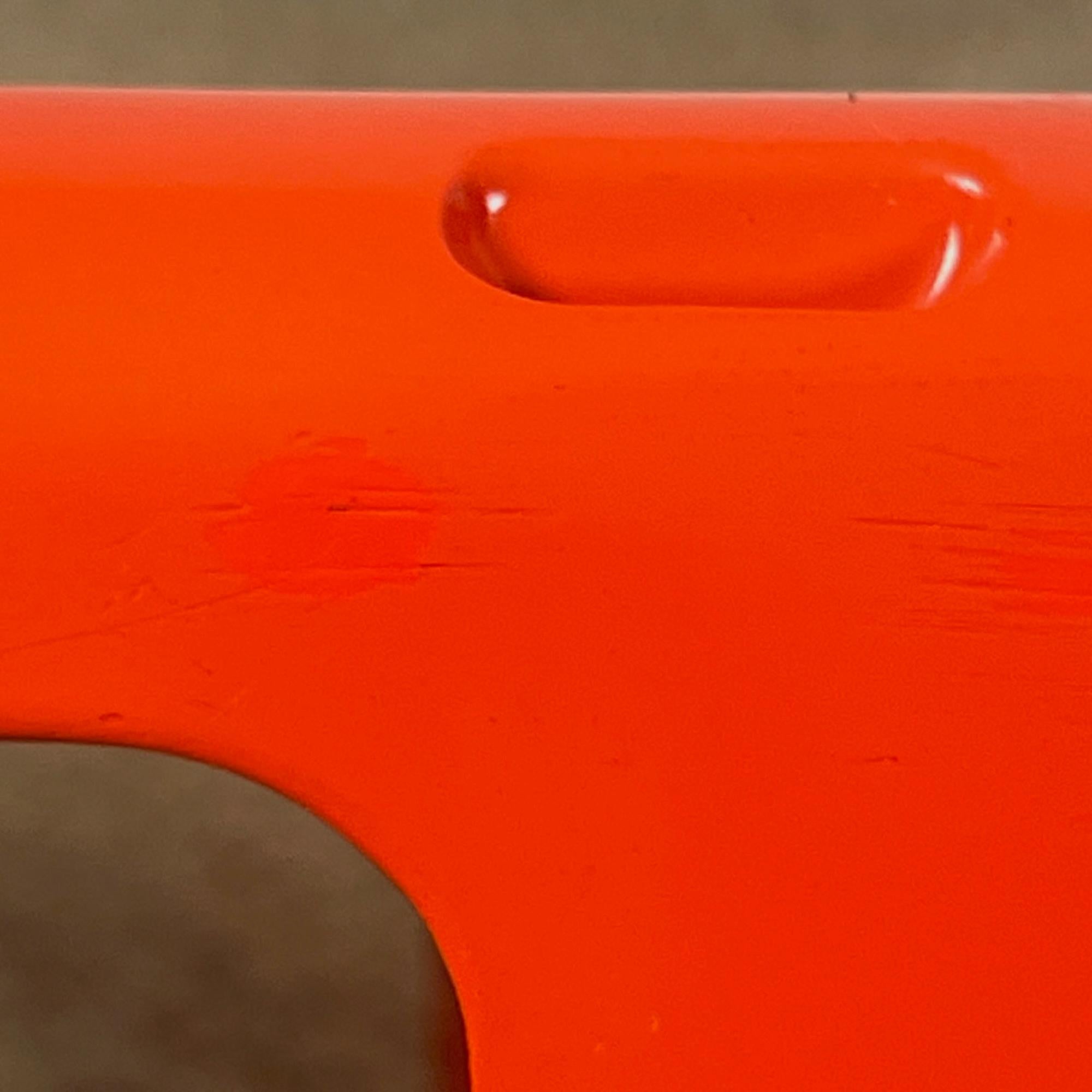 Mid-20th Century Mario Bellini 'Quattro Gatti' Nesting Tables for C&B in Orange Fiberlite, 1960s