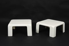 Mario Bellini "Quattro Gatti" White Fiberlite Italian Coffee Tables for B&B 1967