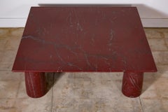 Mario Bellini Red Marble Coffee Table for Cassina