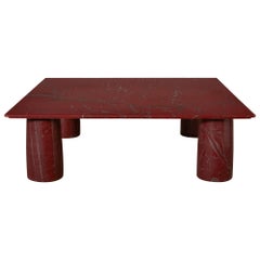 Table basse en marbre rouge Mario Bellini pour Cassina