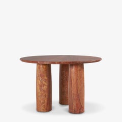 Mario Bellini Red Persian Travertine II Colonnato Dining Table, 1979