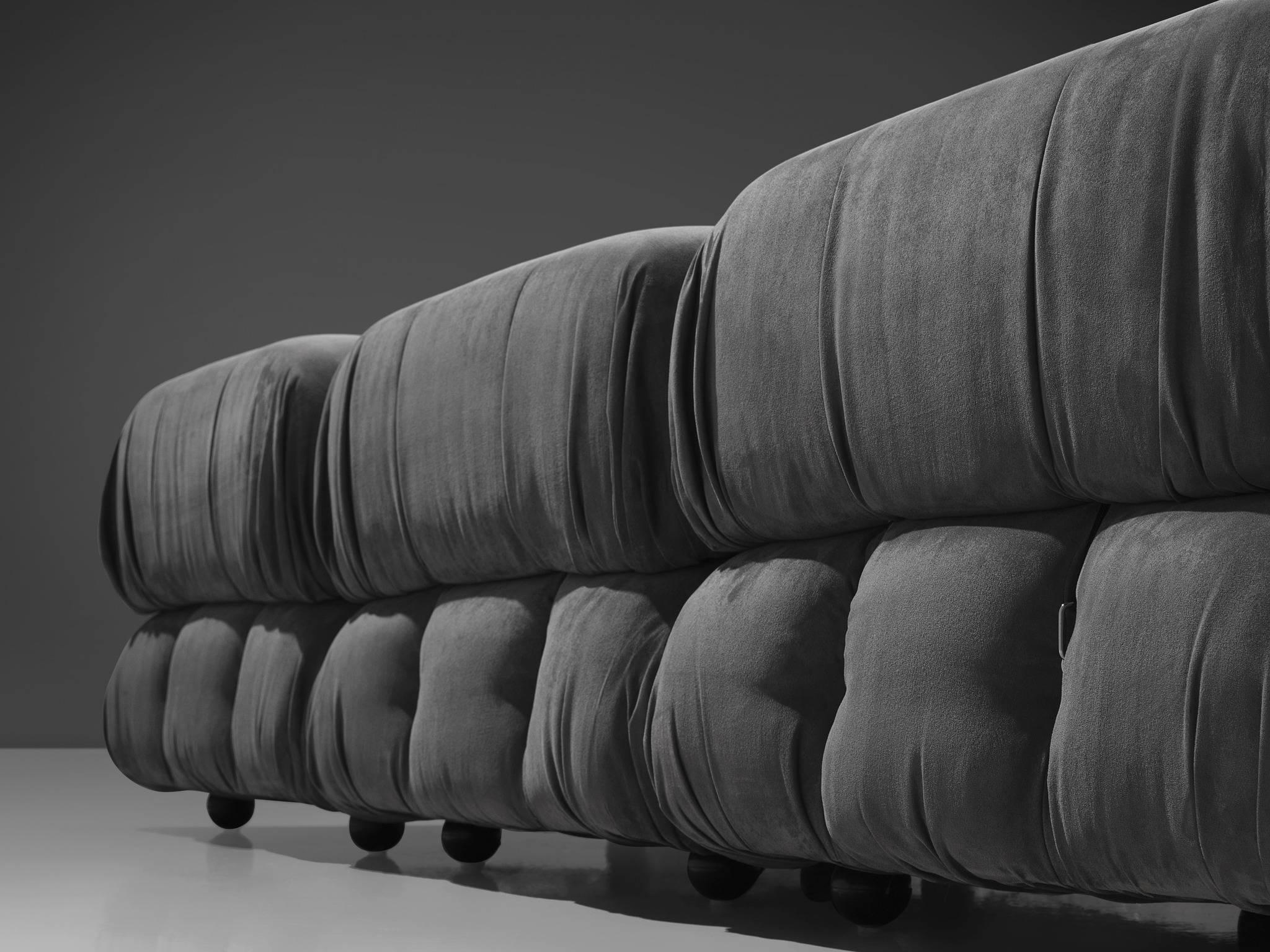 Post-Modern Mario Bellini Reupholstered 'Camaleonda' Modular Sofa in Alcantara