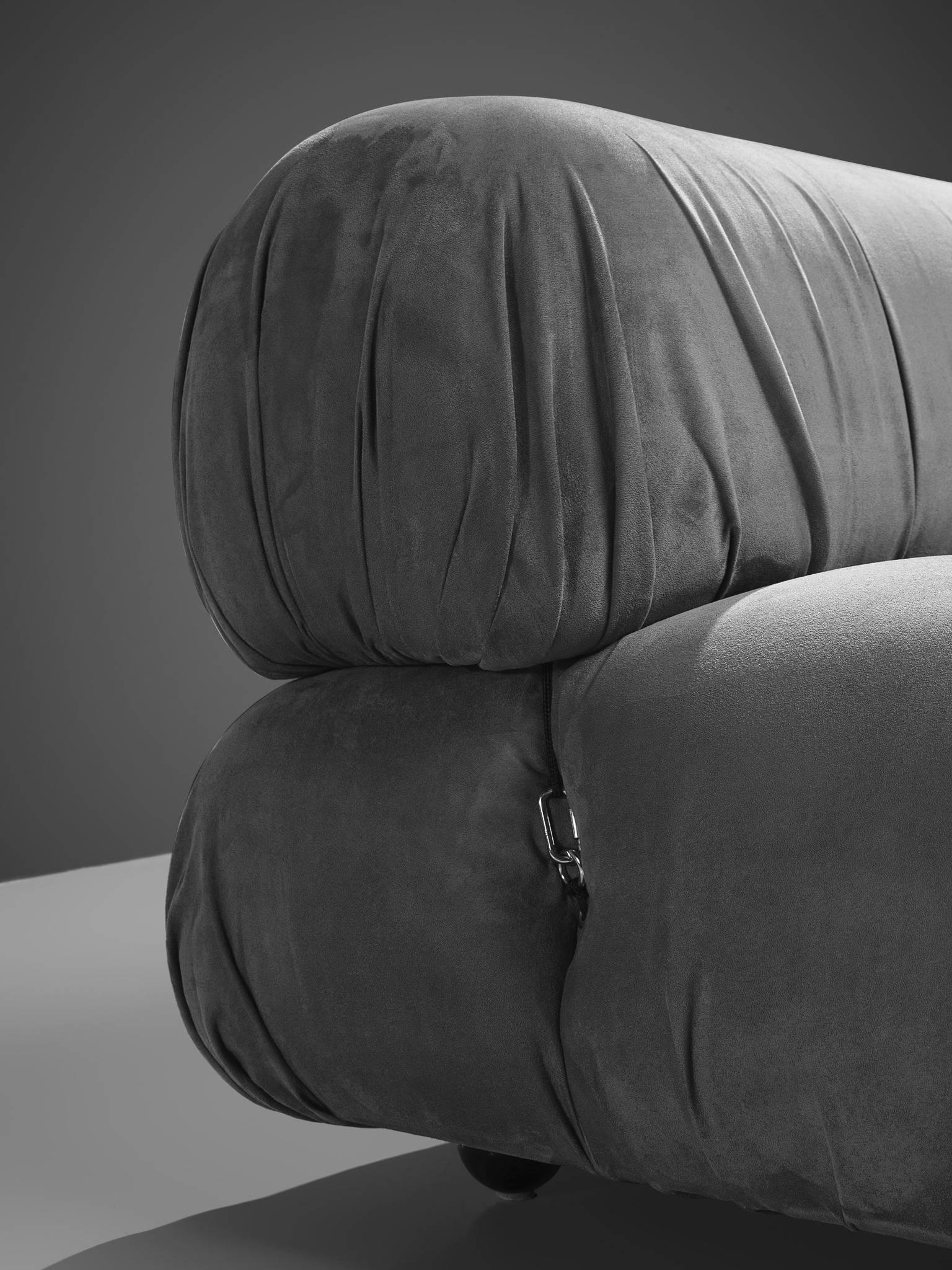 Italian Mario Bellini Reupholstered 'Camaleonda' Modular Sofa in Alcantara