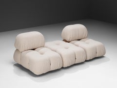 Mario Bellini Reupholstered 'Camaleonda' Modular Sofa in White Boucle