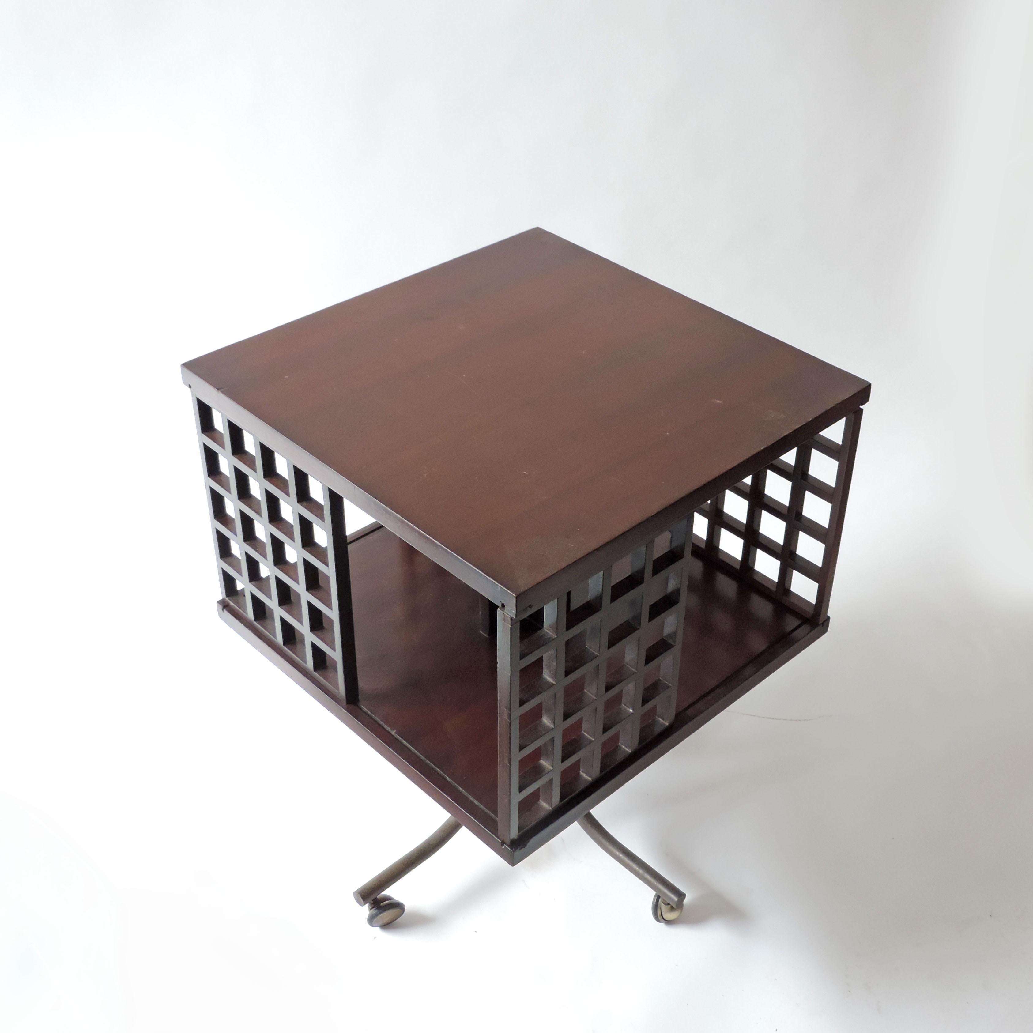 Mid-Century Modern Mario Bellini Rotating Library Side Table For La Rinascente, Italy, 1960s