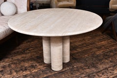 Mario Bellini Round Travertine Dining Table