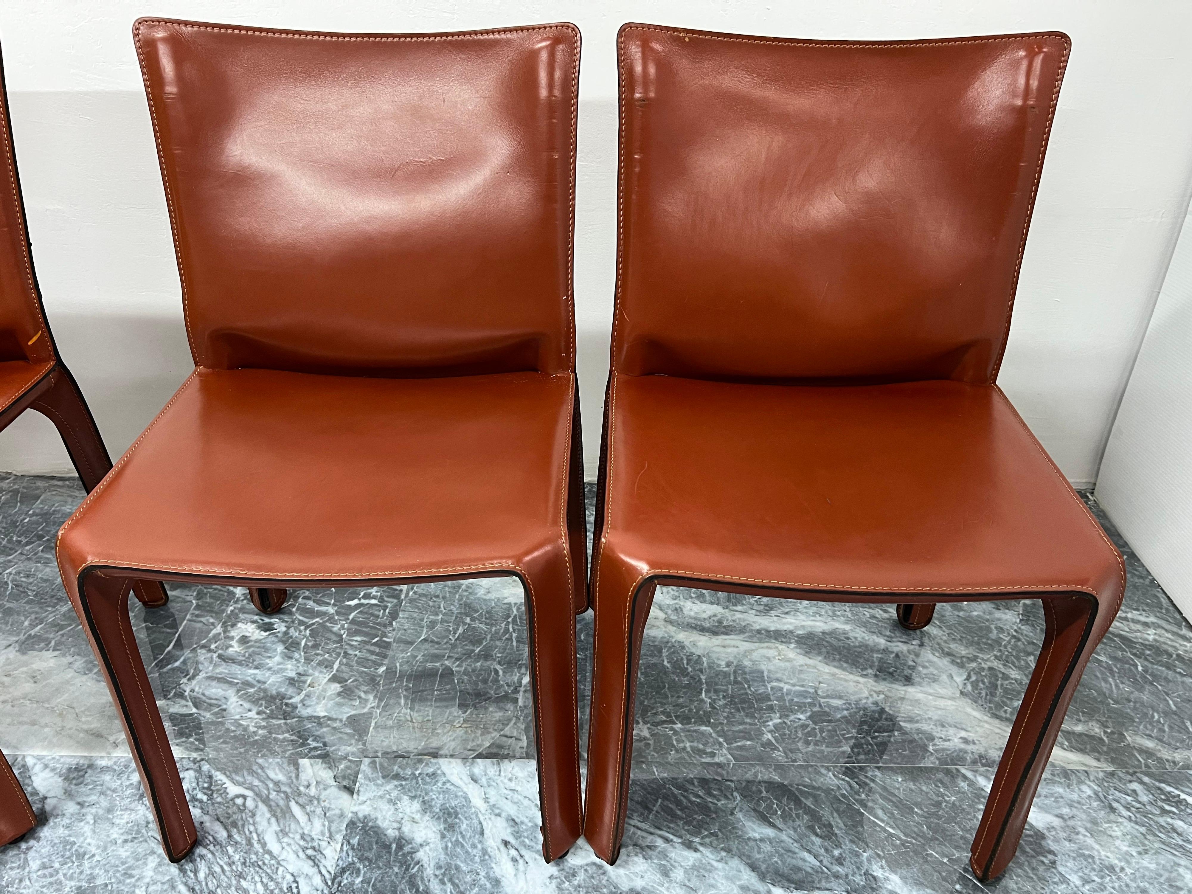 Mario Bellini Cab 413 Dining or Side Chairs for Cassina, Set of Six 3