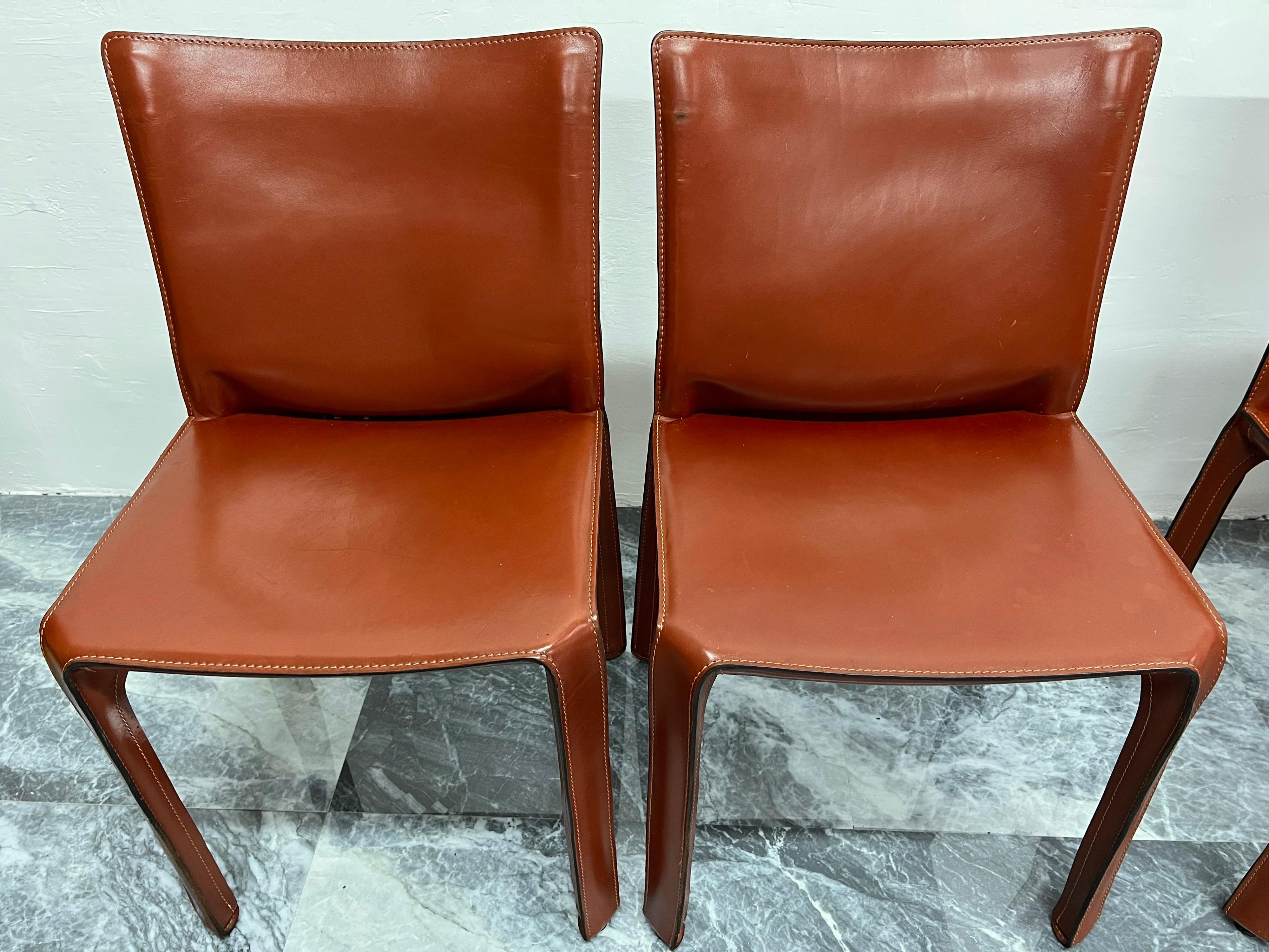 Mario Bellini Cab 413 Dining or Side Chairs for Cassina, Set of Six 1