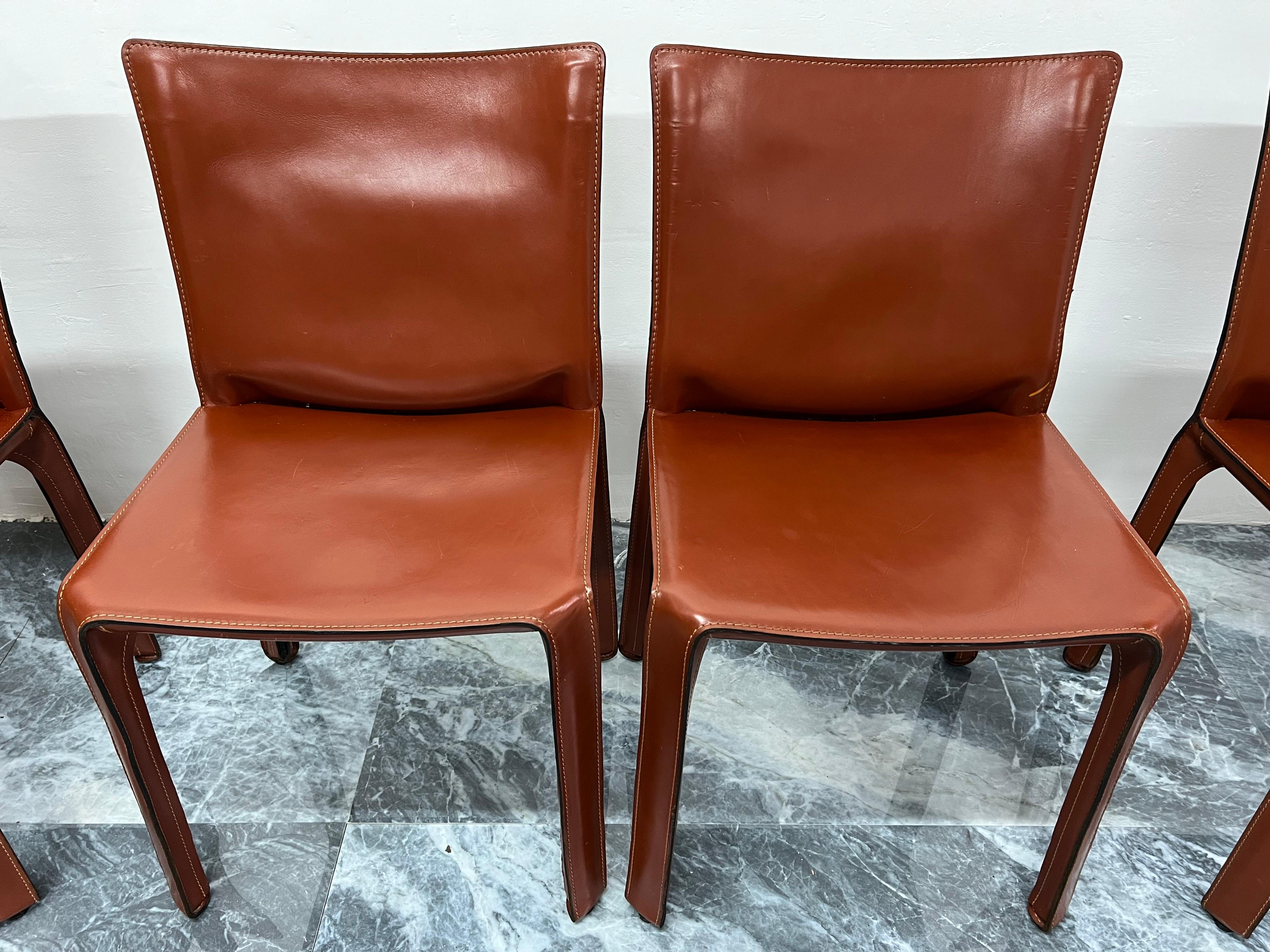 Mario Bellini Cab 413 Dining or Side Chairs for Cassina, Set of Six 2