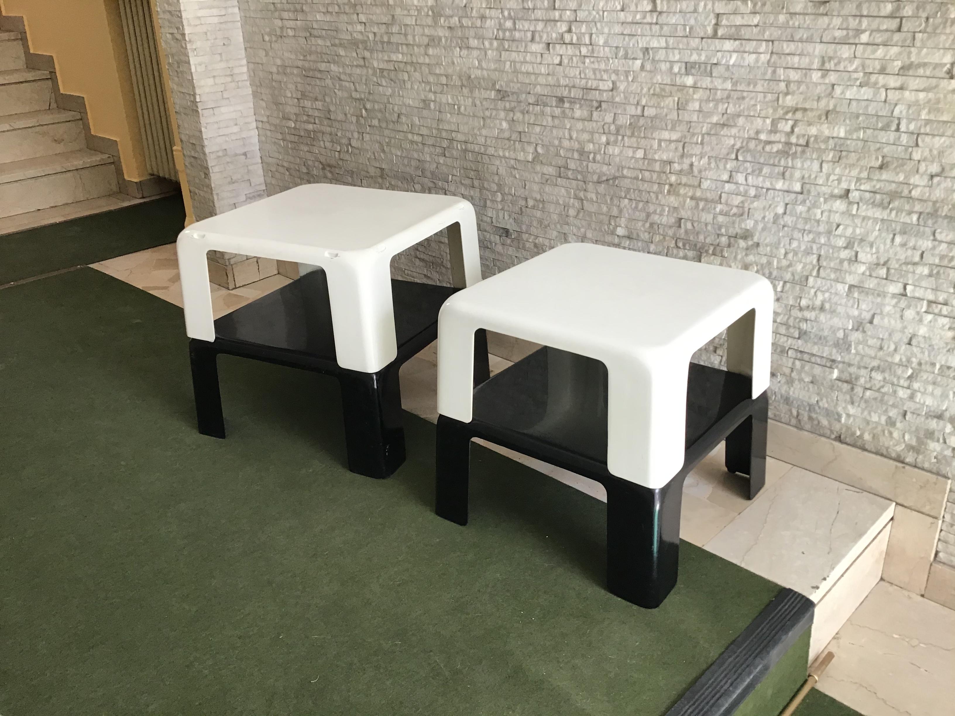 Mario Bellini set 4 tavoli impilabili 
