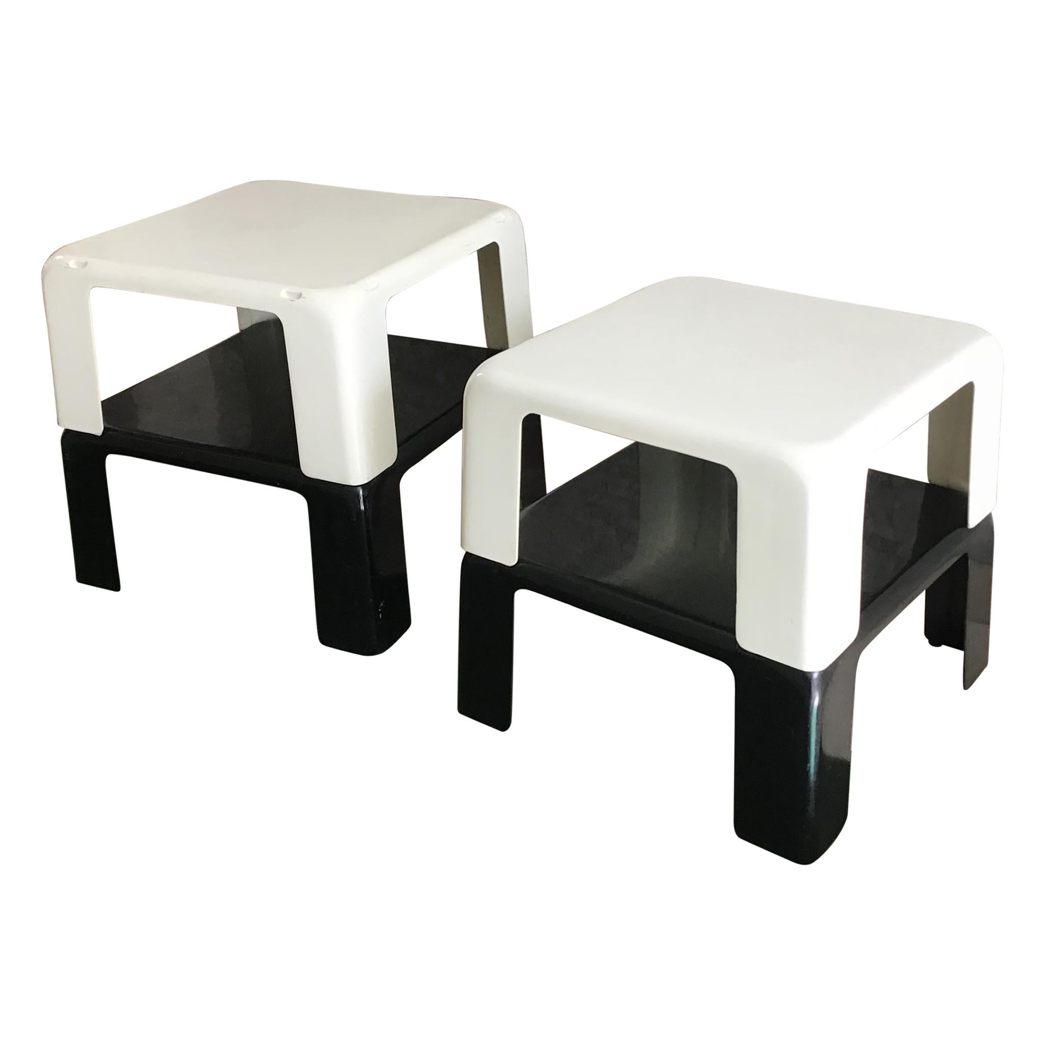Mario Bellini Set 4 Nestin /Stackable Tables “Quattro Gatti”, 1960, Italy