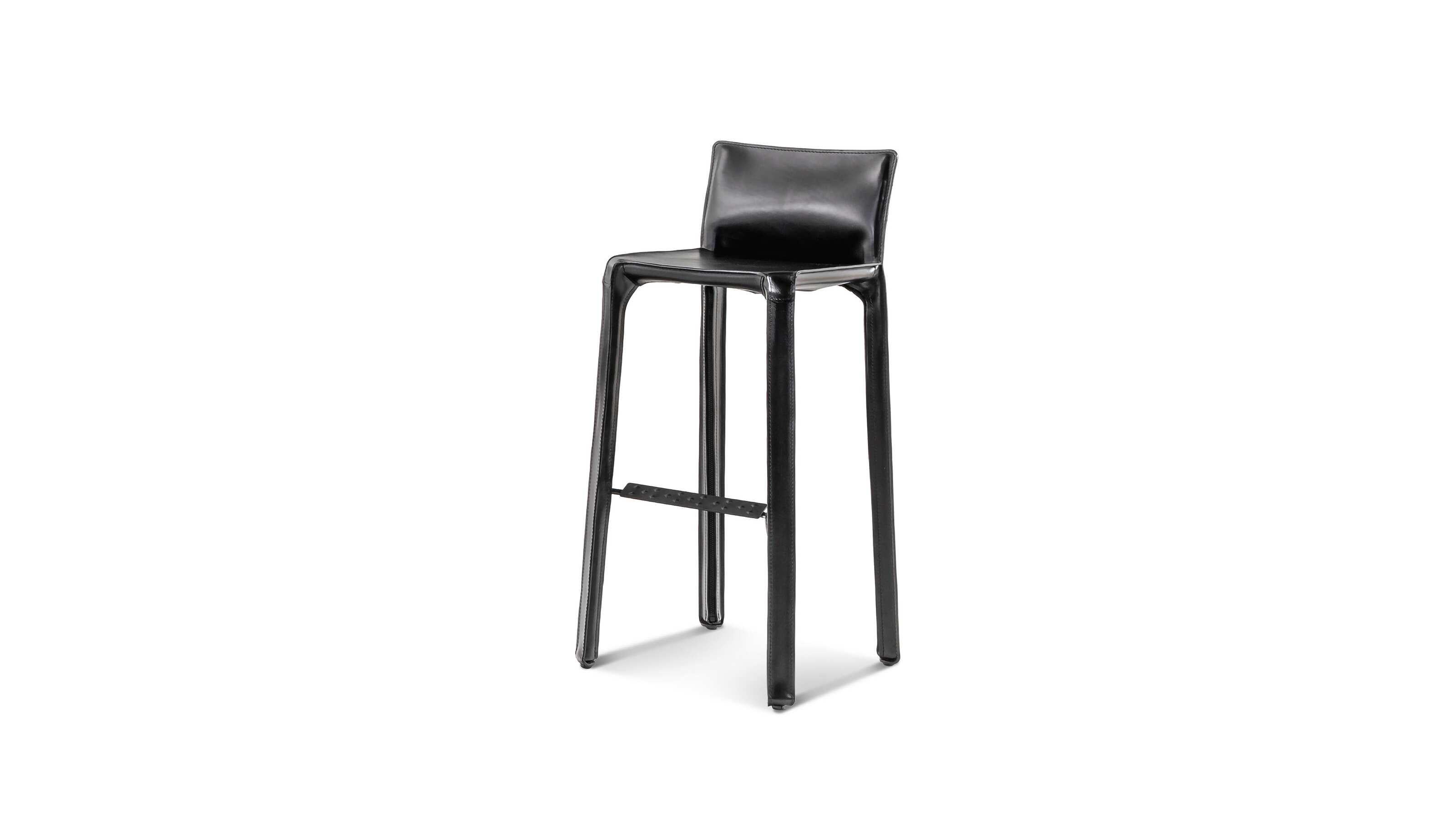 Mid-Century Modern Mario Bellini Set Of Four Cab Stools 410 For Sale