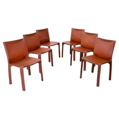 Mario Bellini set of six chairs 412 Cassina 1970s Mario Bellini set of six chairs 412 Cassina 1970s