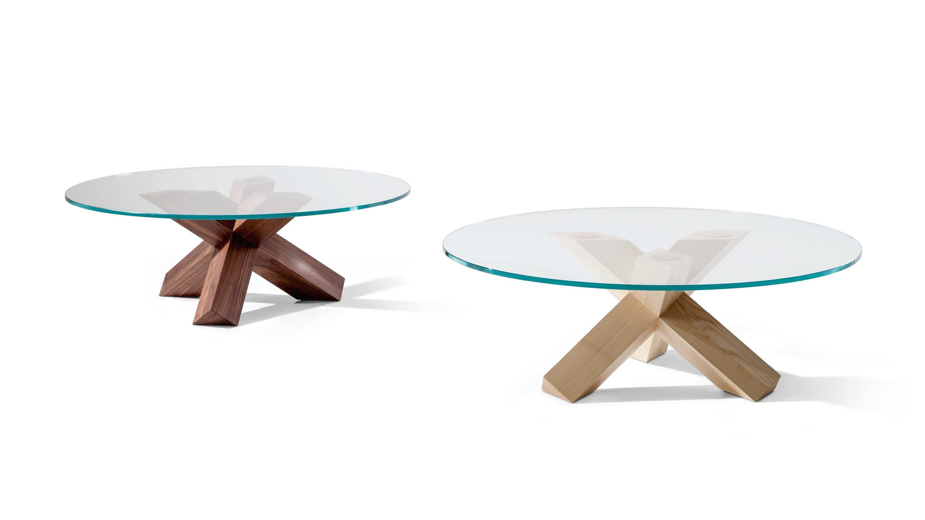Mid-Century Modern Mario Bellini Set of Two La Rotonda Coffe Table For Cassina For Sale