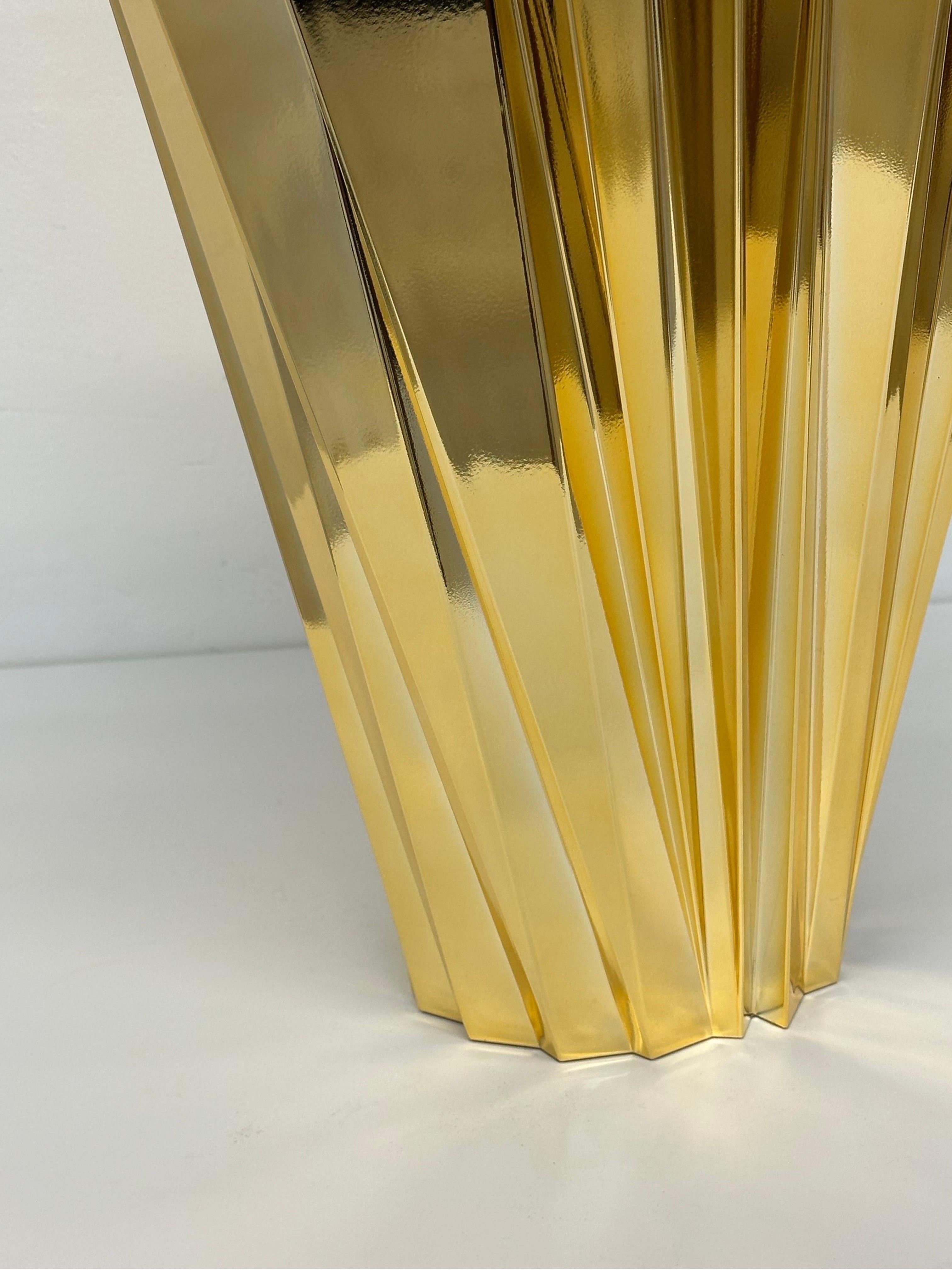 Mario Bellini Shanghai Gold Vase for Kartell For Sale 3