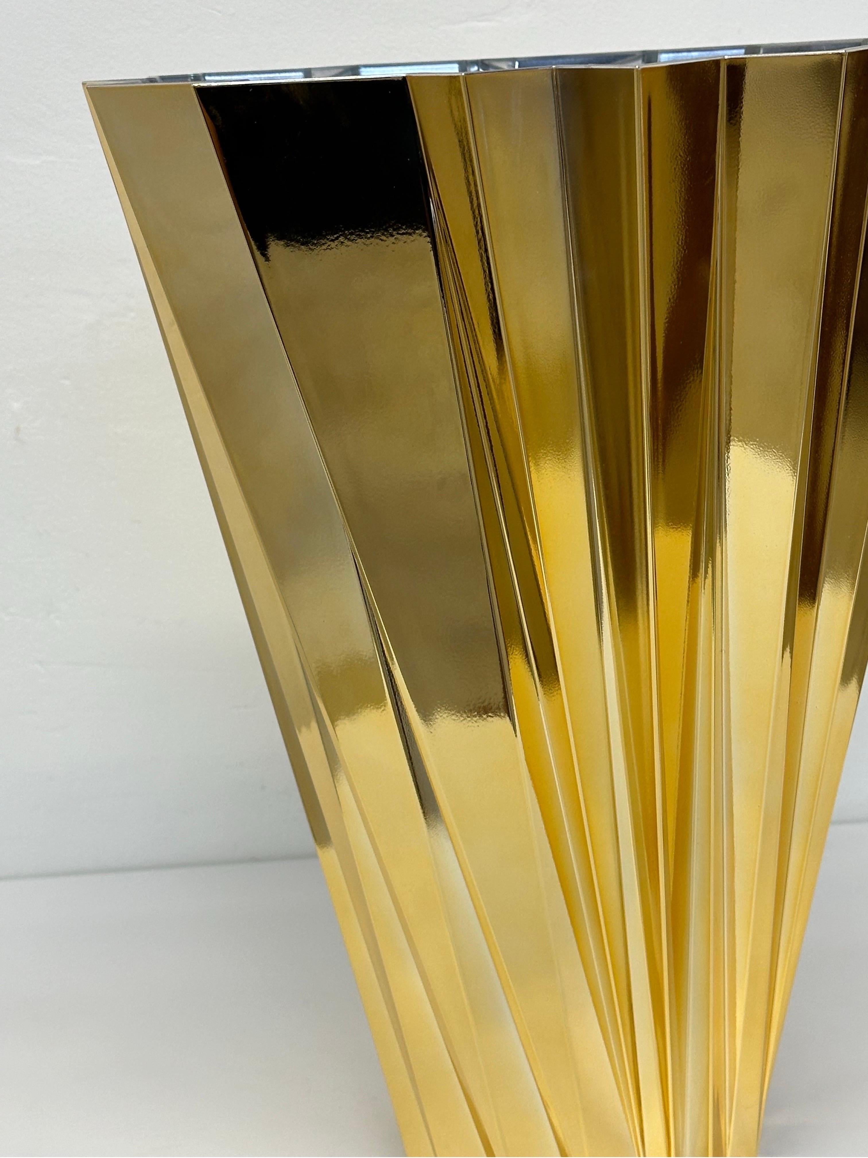 Plastic Mario Bellini Shanghai Gold Vase for Kartell For Sale