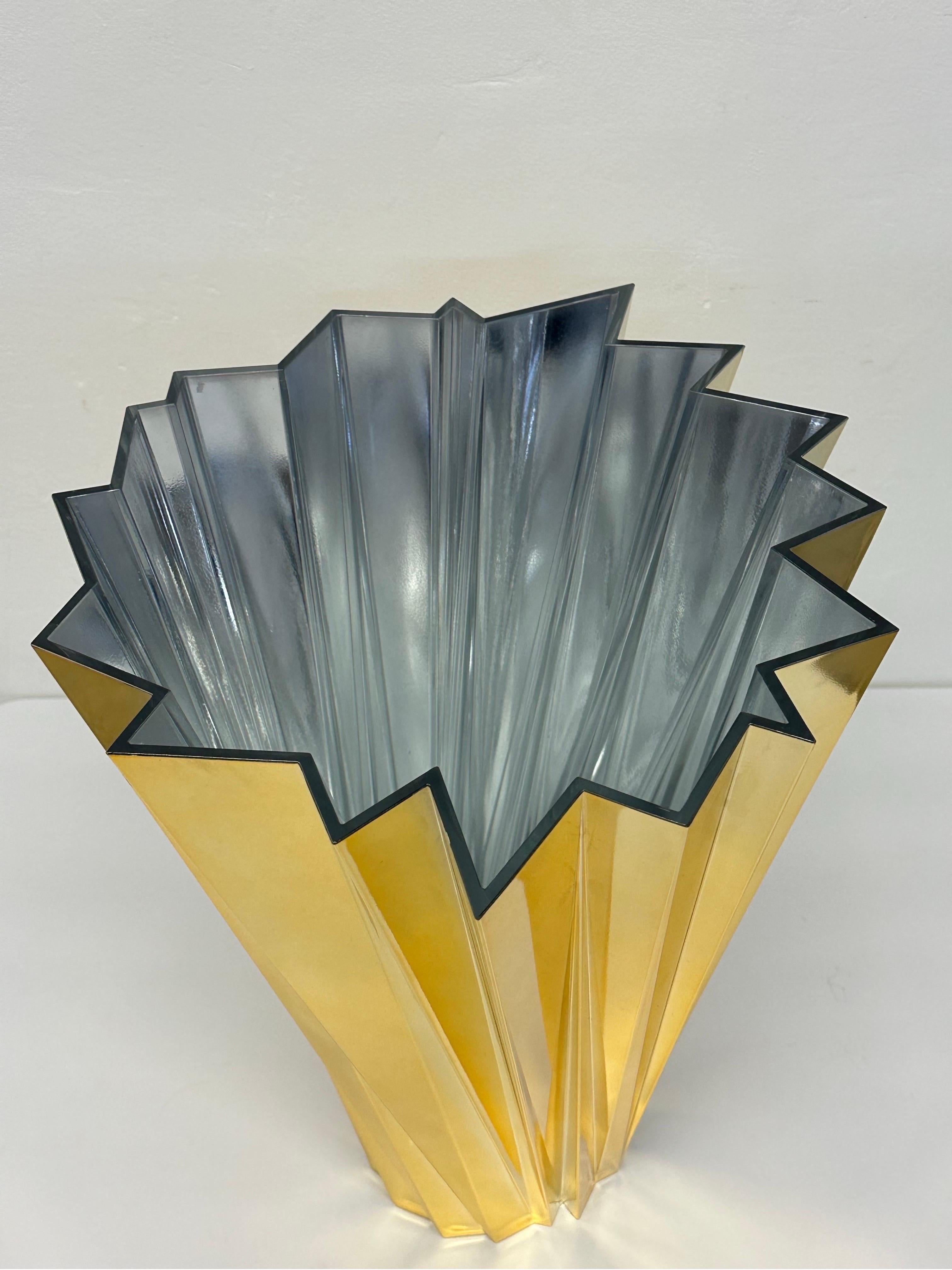 Mario Bellini Shanghai Gold Vase für Kartell im Angebot 2