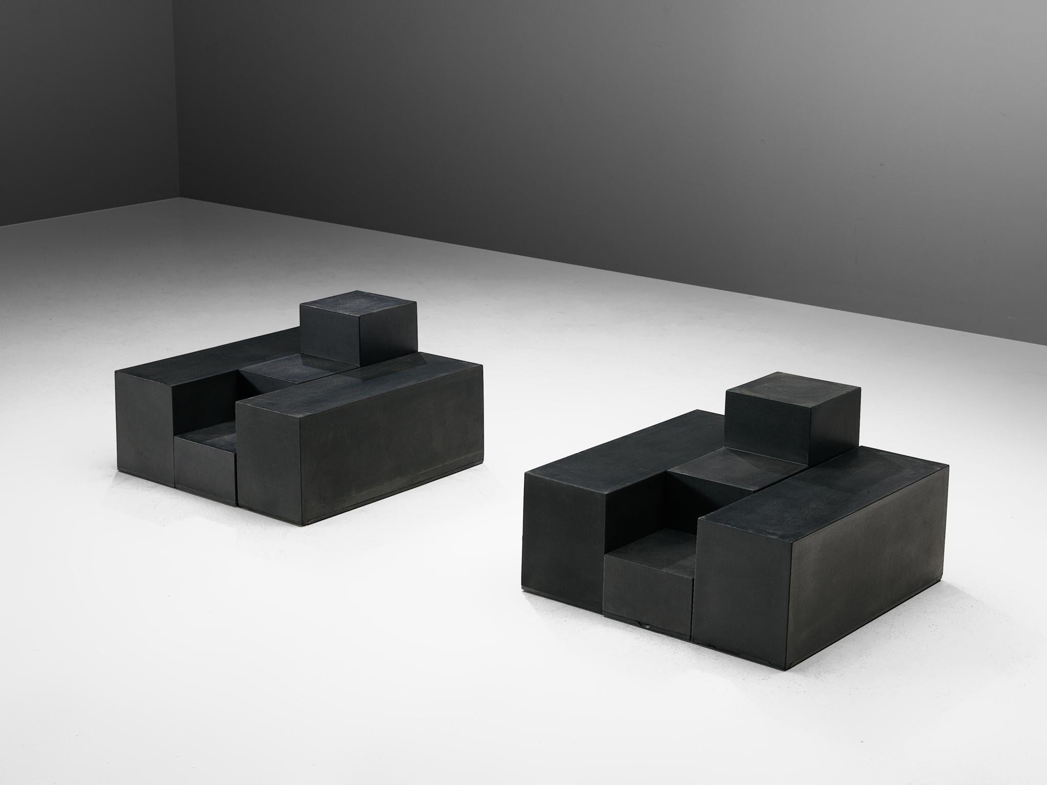 Mid-Century Modern Mario Bellini Side Tables of Scacchi Series